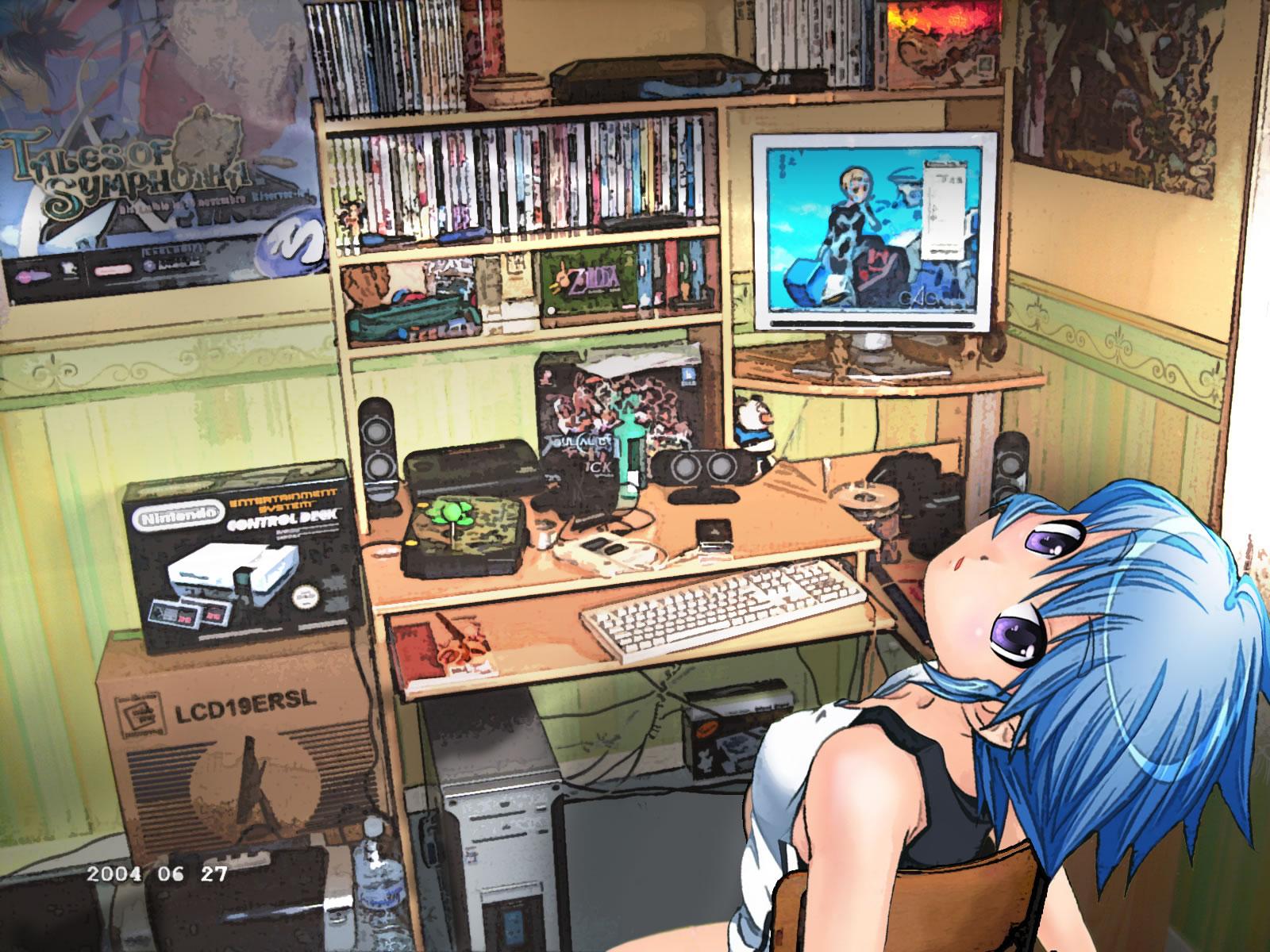 Anime Gamergirl Genesis Evangelion Wallpaper