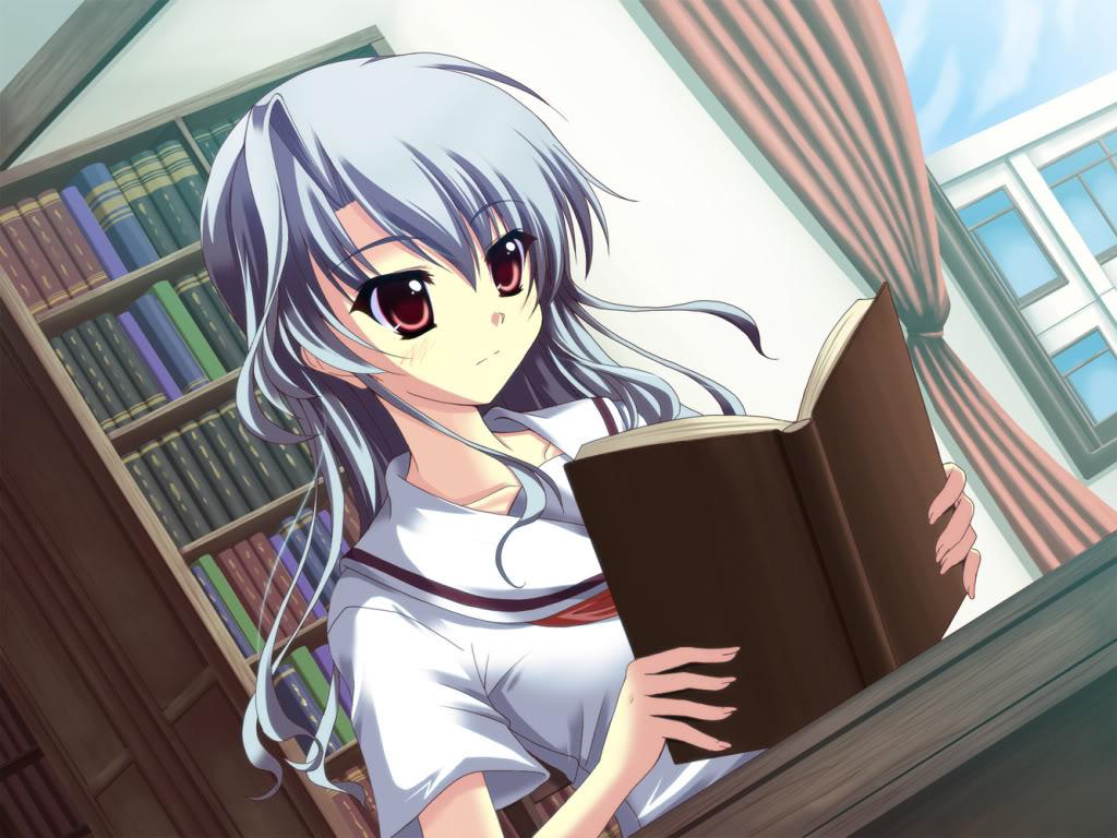 Anime Girl Reading A Book Wallpaper HD