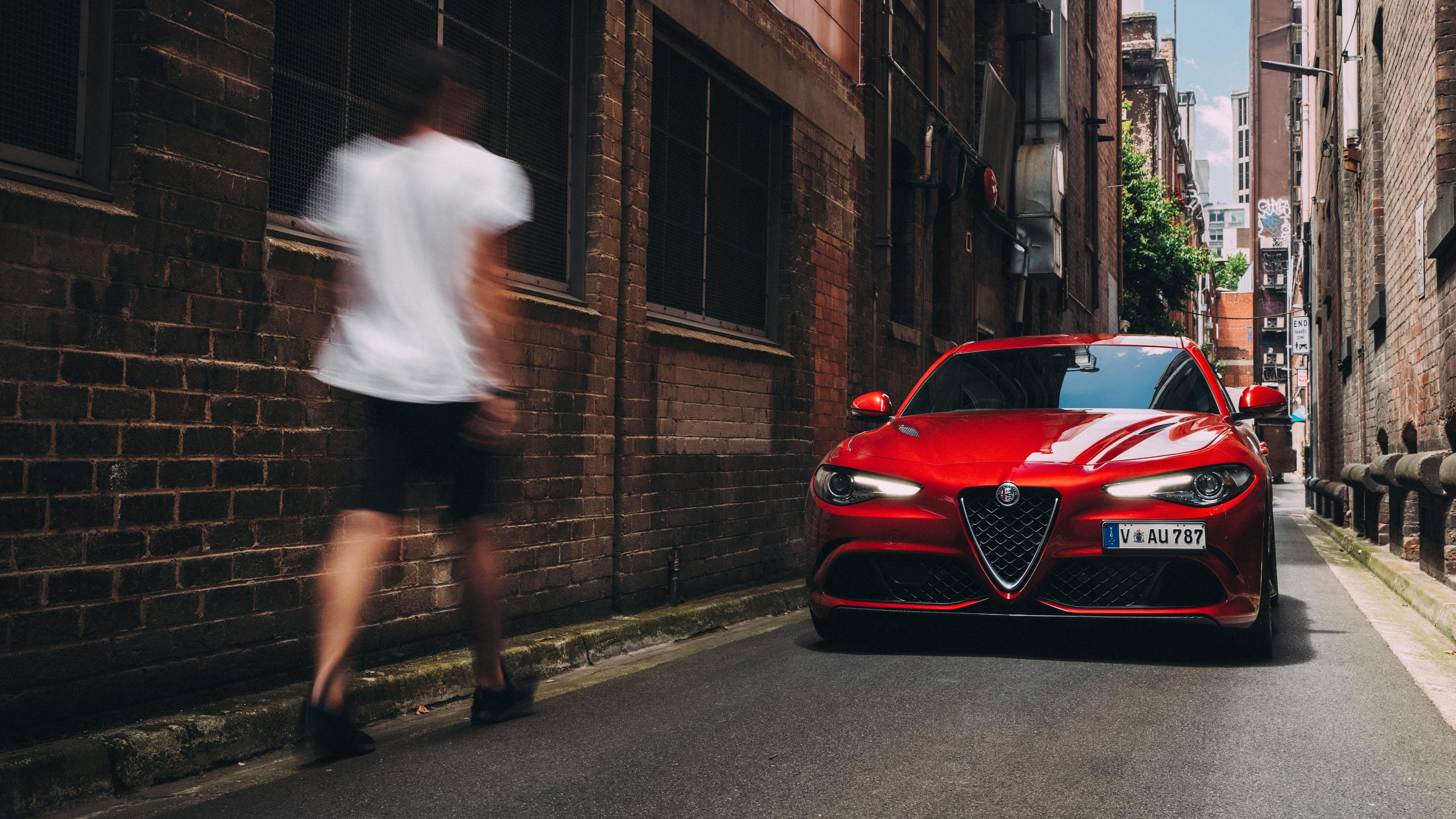 Alfa Romeo Giulia Quadrifoglio 2017 4K Wallpaper. HD Car