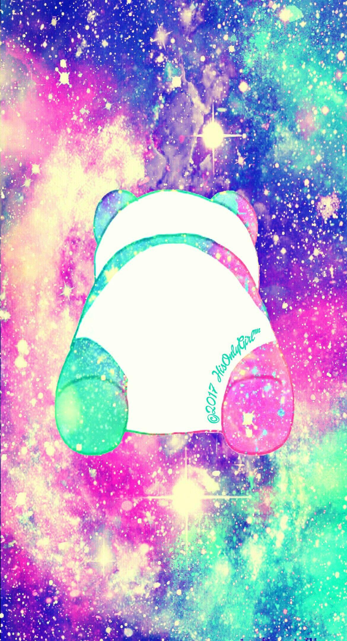 Colorful panda cheeks galaxy wallpaper I created for the app