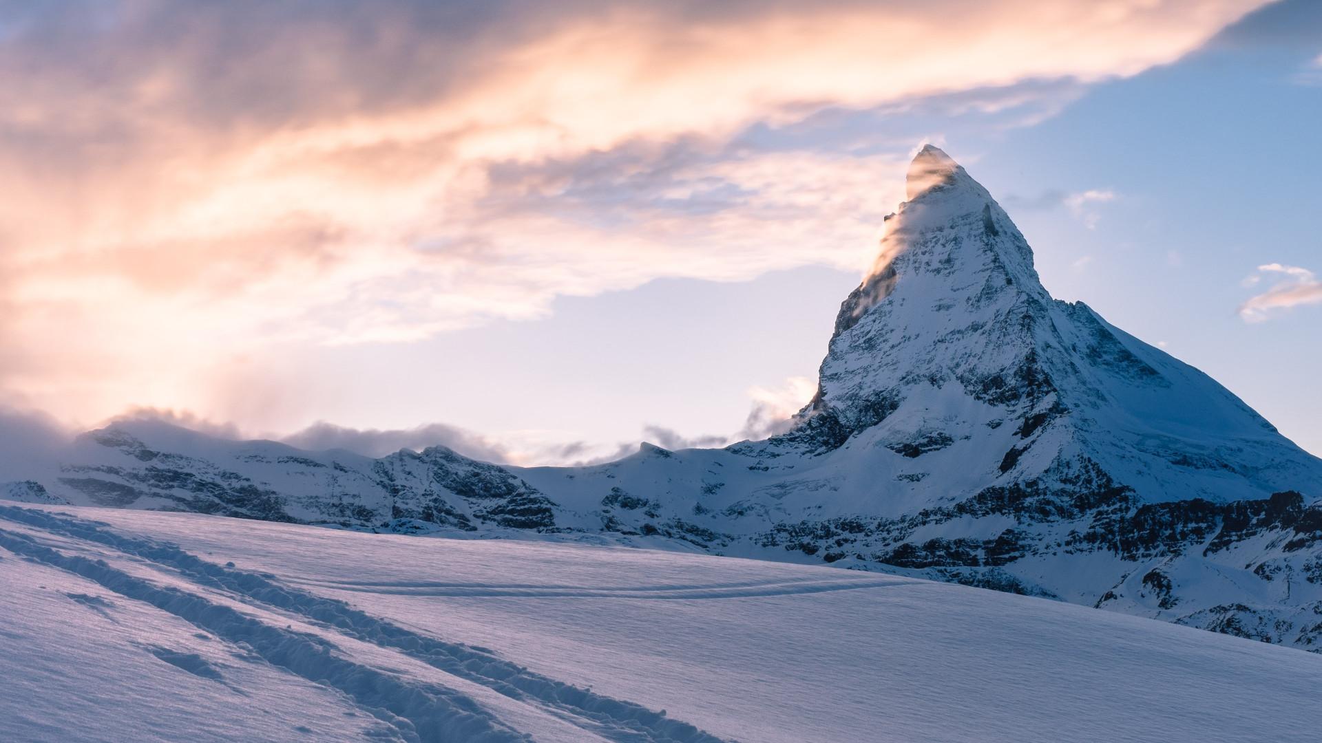 Download wallpaper: Swiss Alps. Matterhorn mountain peak 1920x1080