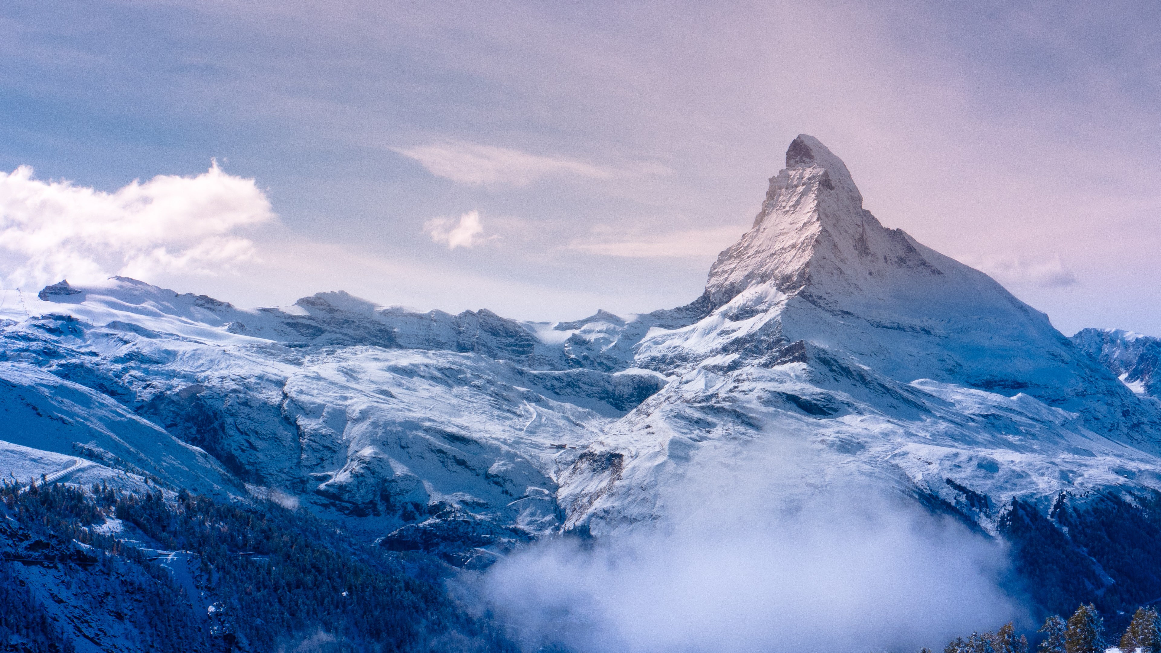 Landscape, Swiss Alps, Alps, Europe, snow, clouds, nature
