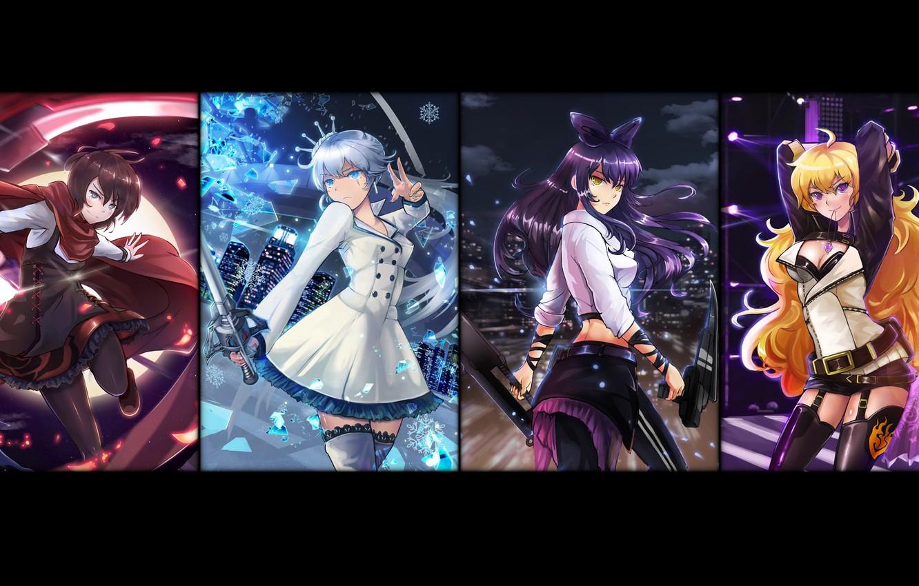 Wallpaper girl, sword, weapon, anime, blade, bishojo, RWBY