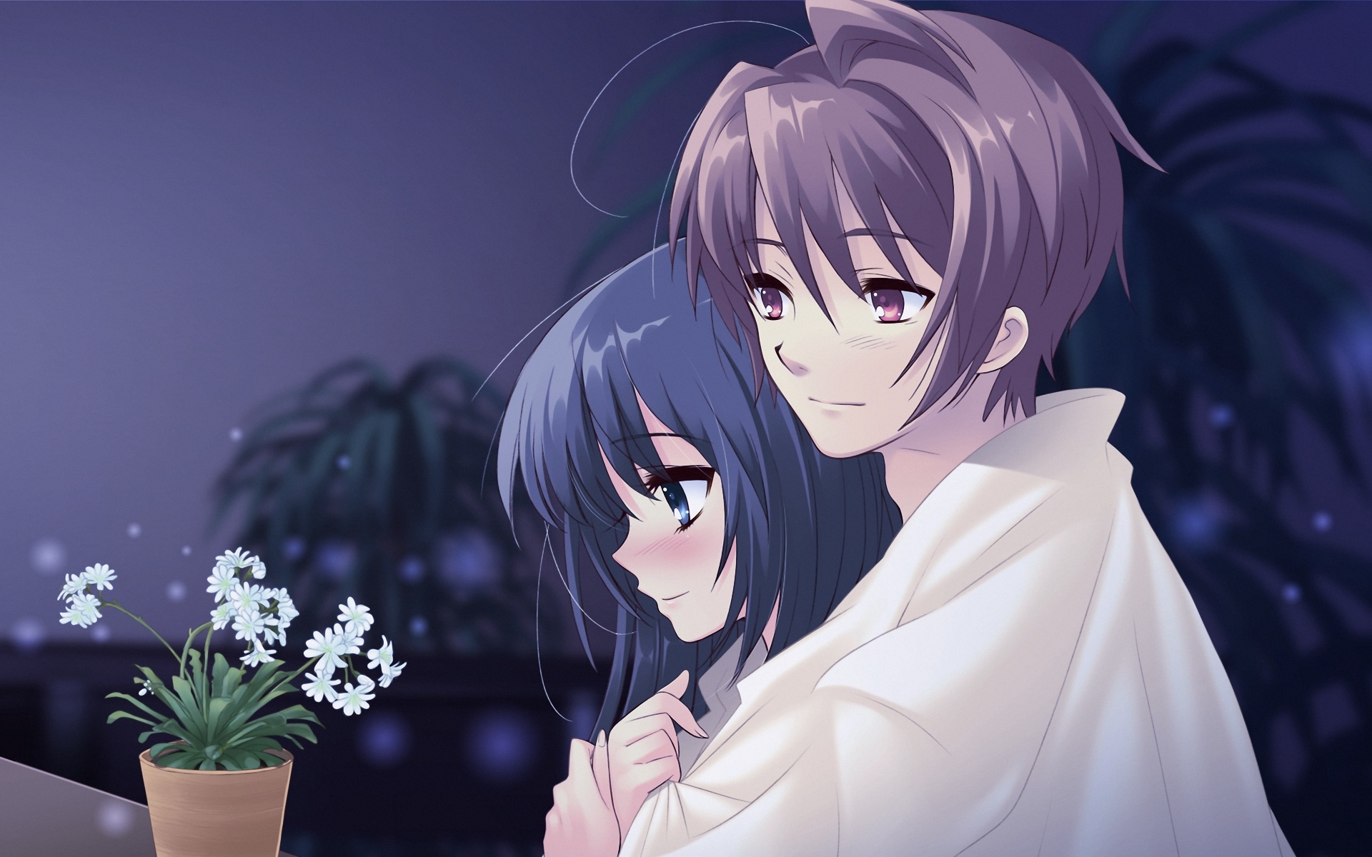 Love Couple Anime Widescreen Wallpaper 22003