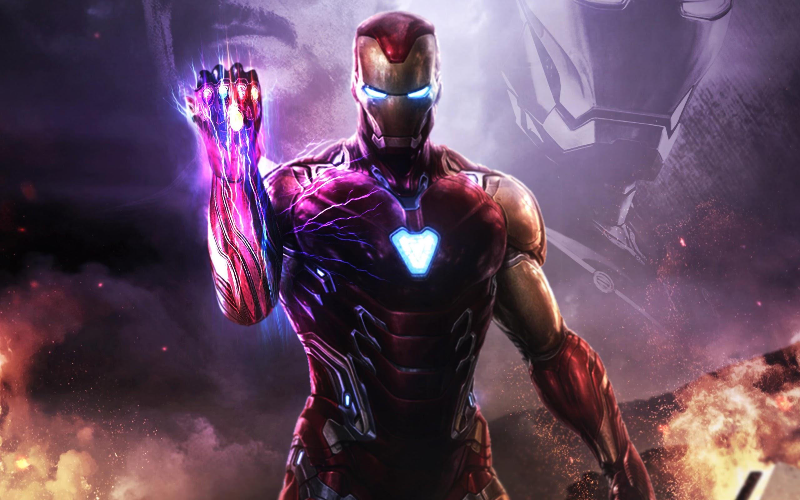 Avengers: Endgame Iron Man Infinity Stones 4K Wallpaper