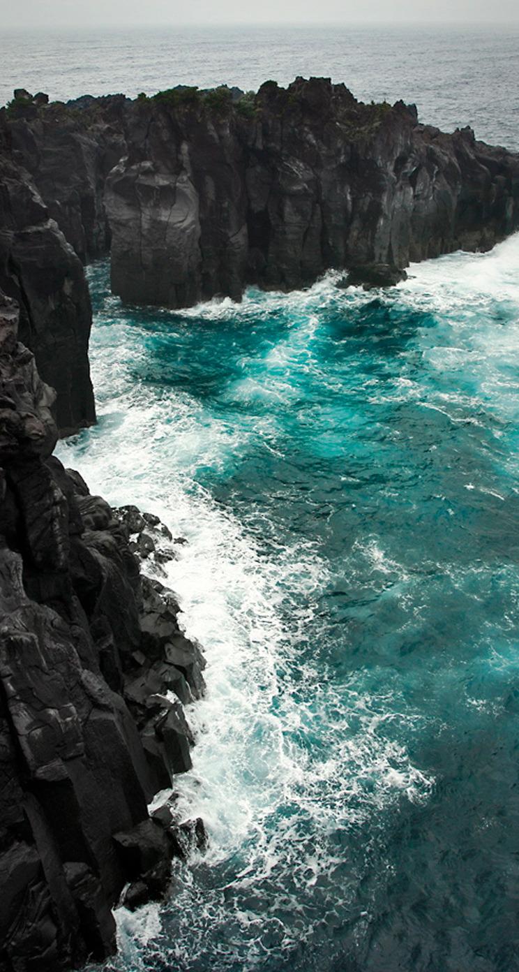 iPhone Wallpaper. Body of water, Sea, Cliff, Blue, Water, Rock