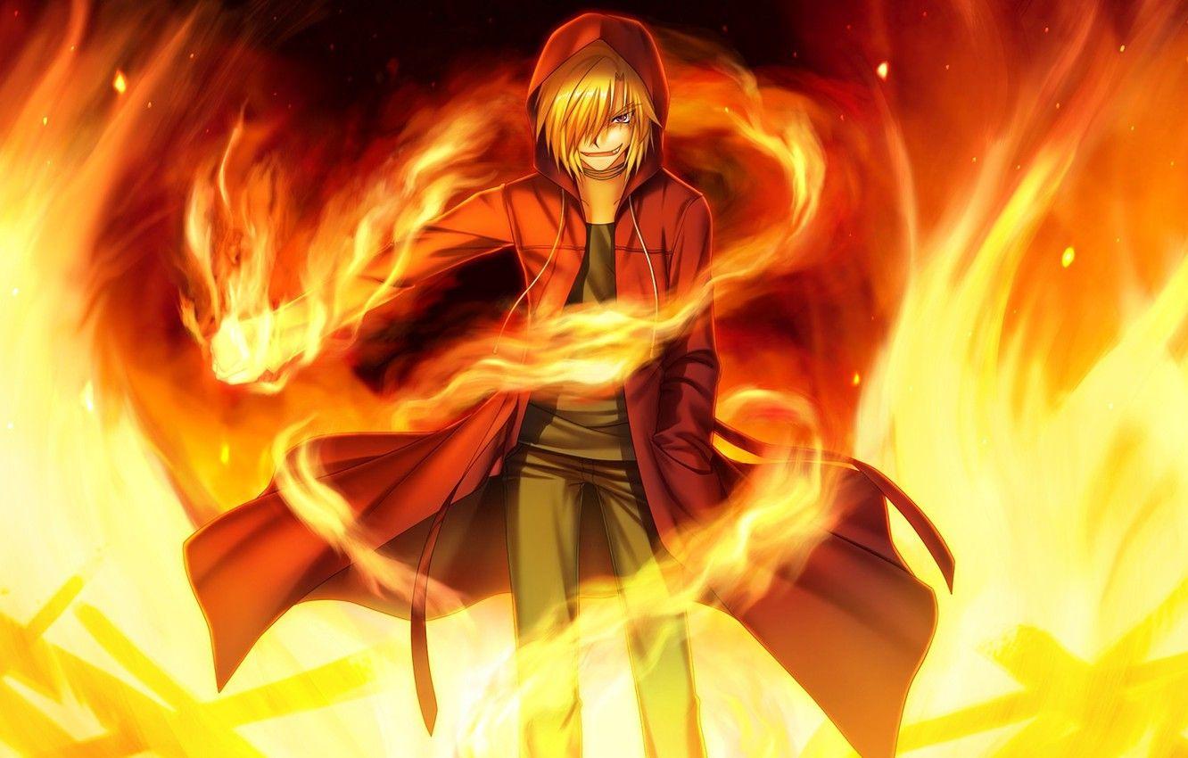 HD wallpaper: Anime, Original, Boy, Evil, Flame, Guy, Sword | Wallpaper  Flare