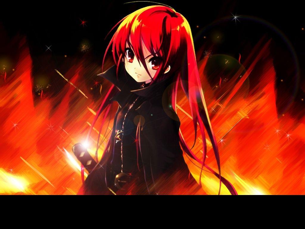 Anime Girl In Red And On Fire Hd Wallpaper Background Hot Anime Picture  Background Image And Wallpaper for Free Download