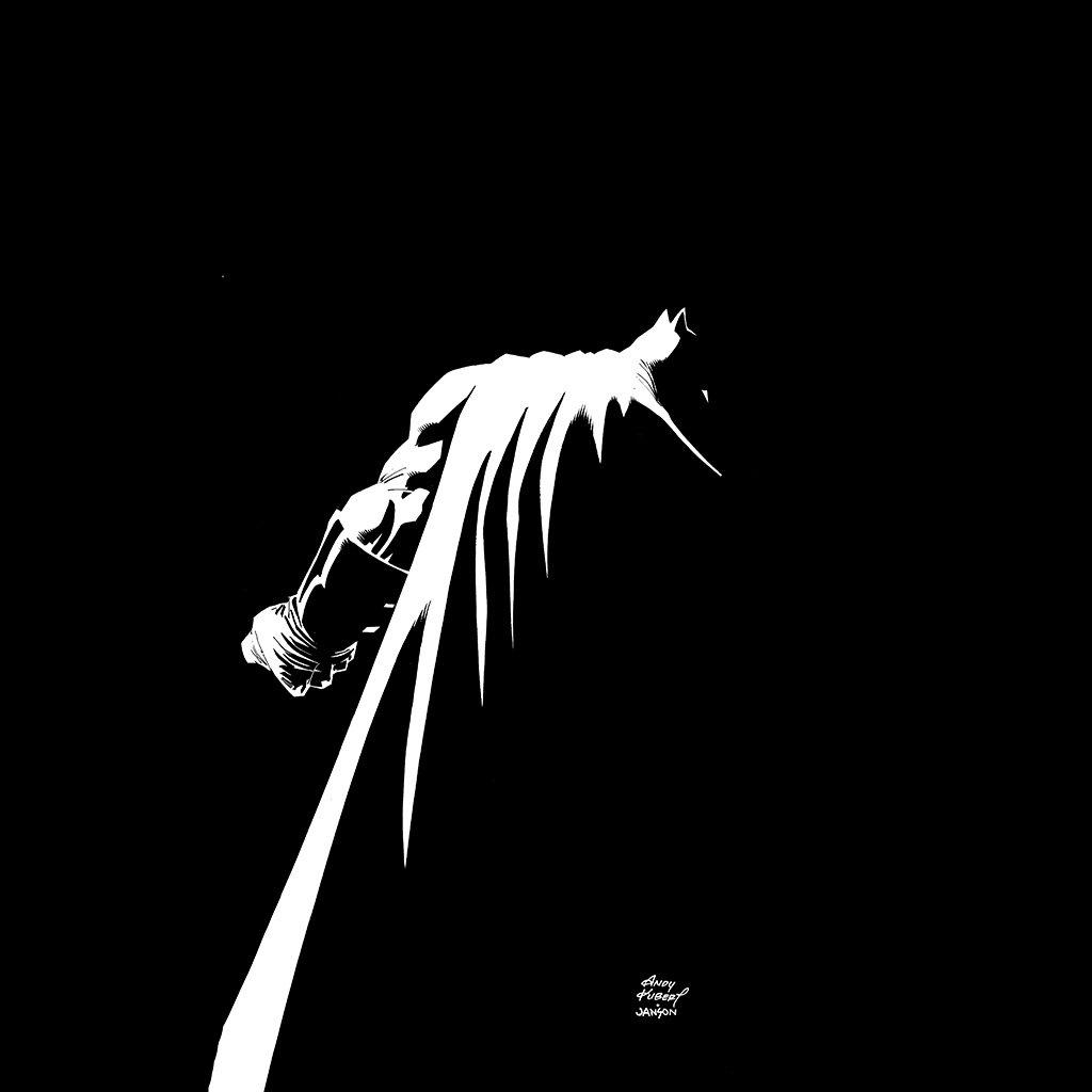 Batman Simple Dark Art Minimal iPad Wallpaper Free Download