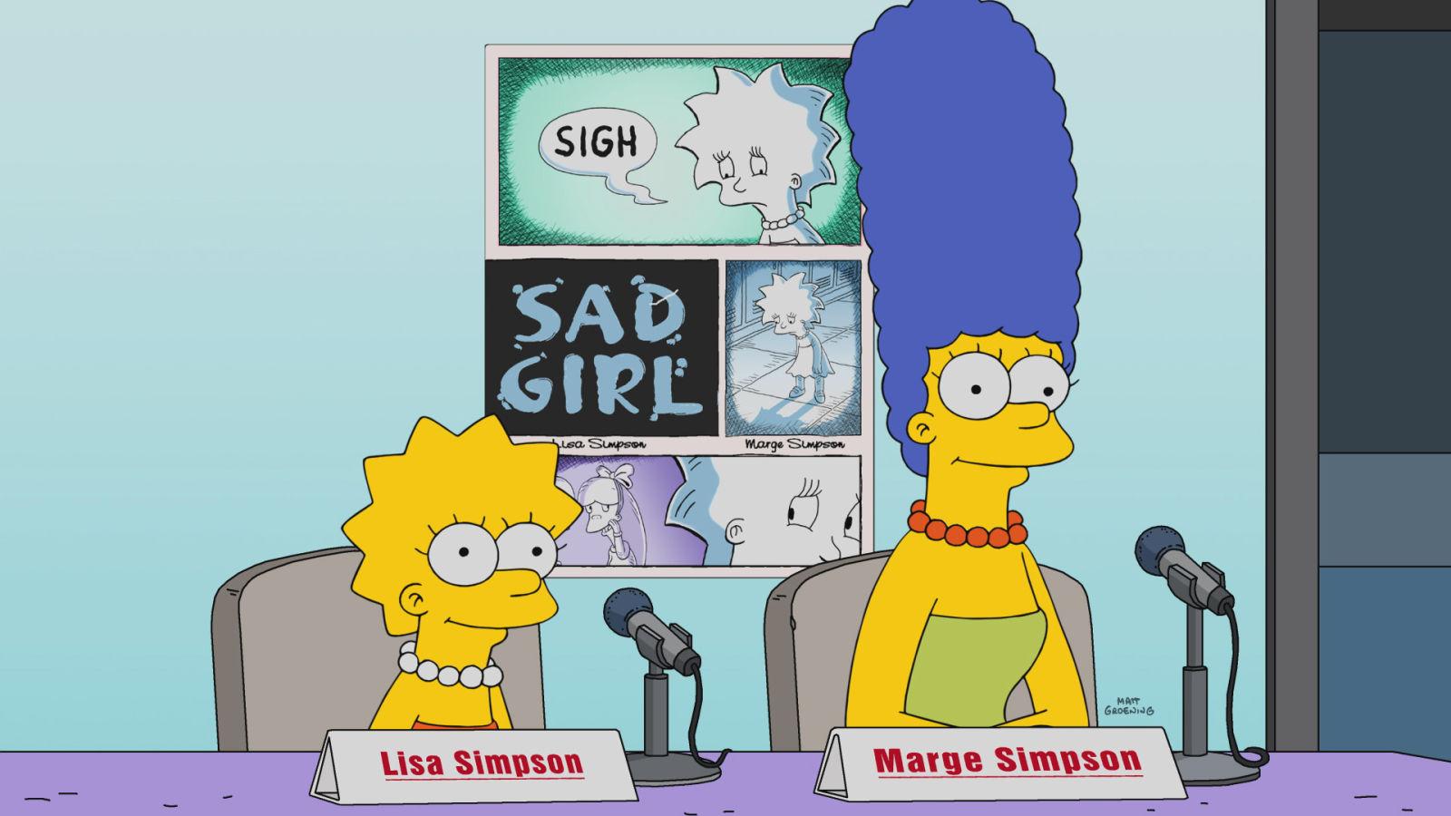 Wallpaper Simpsons Sad Lisa