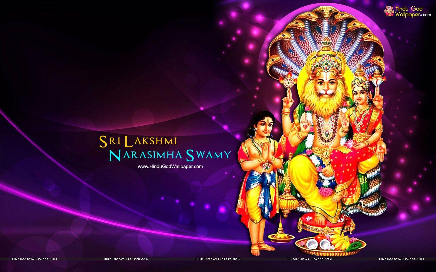 Free Lakshmi Narasimha Wallpaper for desktop download with HD