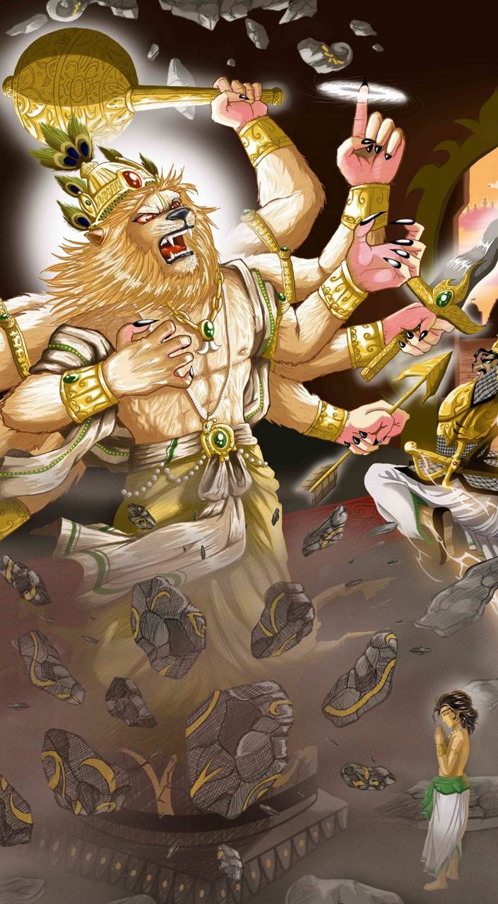 Amazing of Lord Narasimha the Lion Avatar, Lakshmi Narasimha HD wallpaper |  Pxfuel
