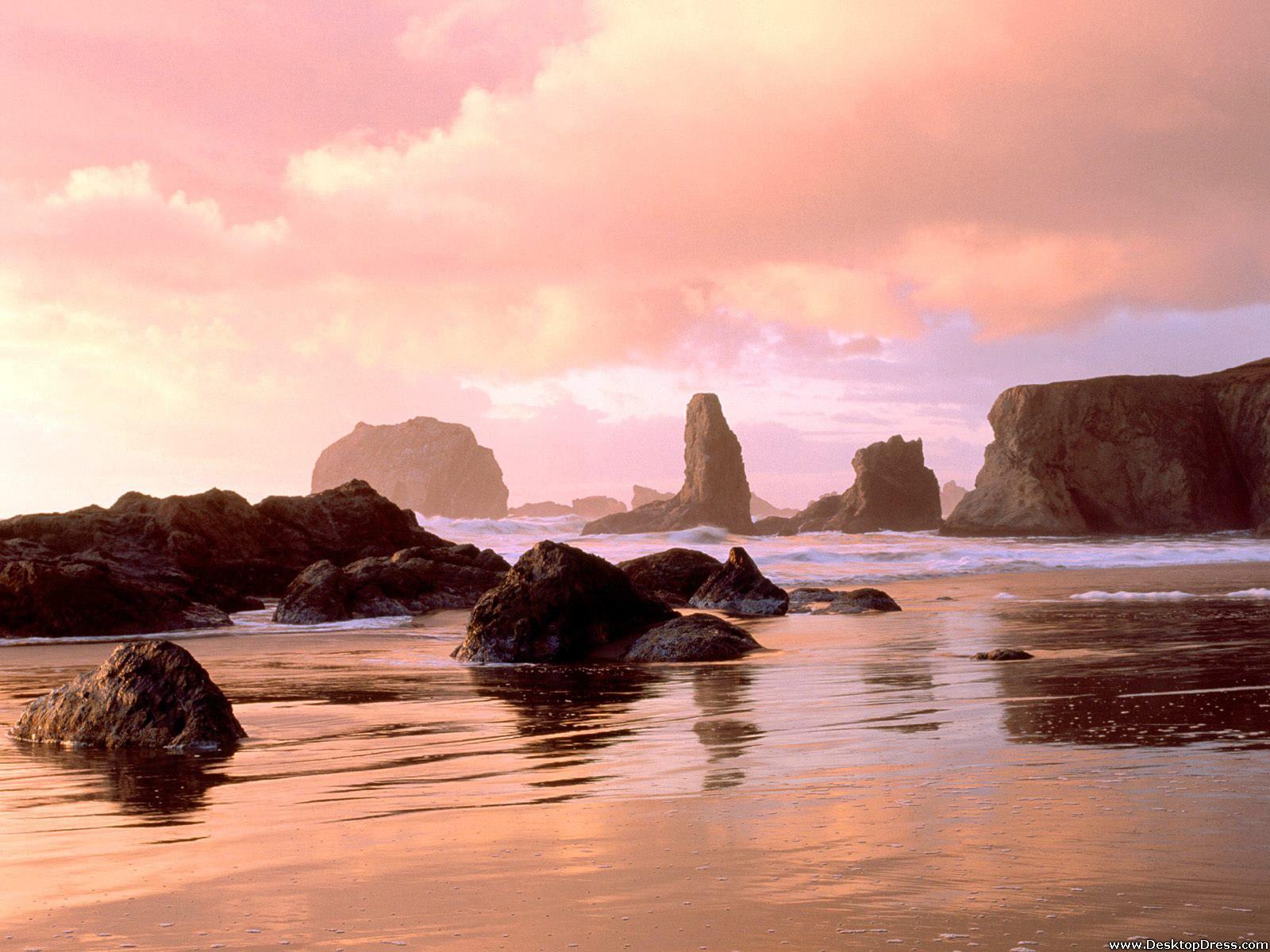 Desktop Wallpaper Natural Background Coastal Sunset, Face