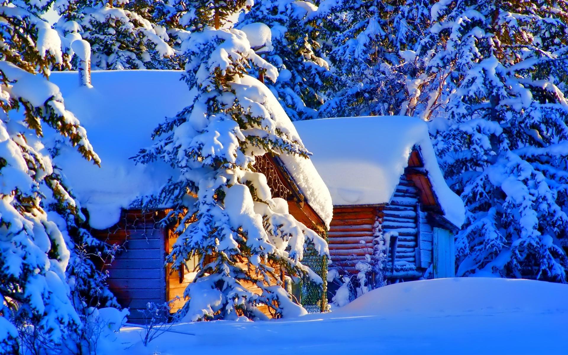 winter, Snow, Nature, House, Trees, Forest, Landscape Wallpaper