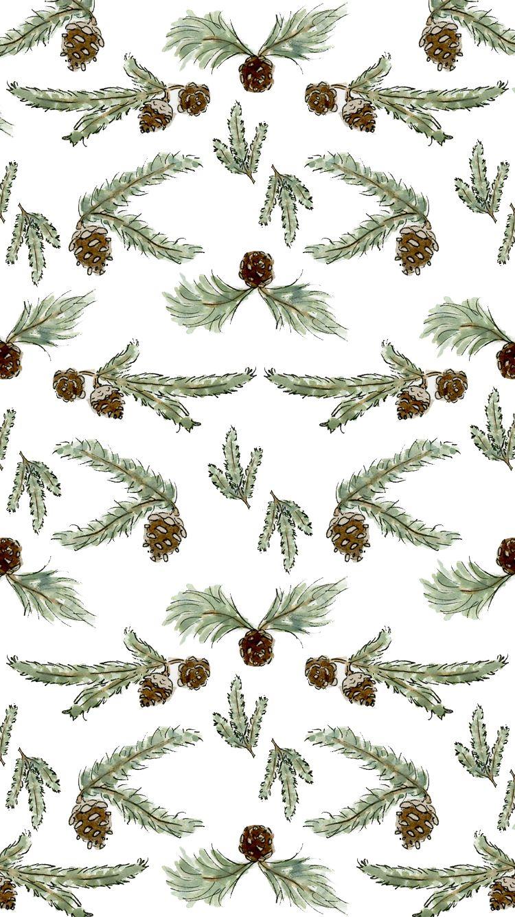 Pine Cone Pattern iPhone Wallpaper Free Pine Cone Pattern