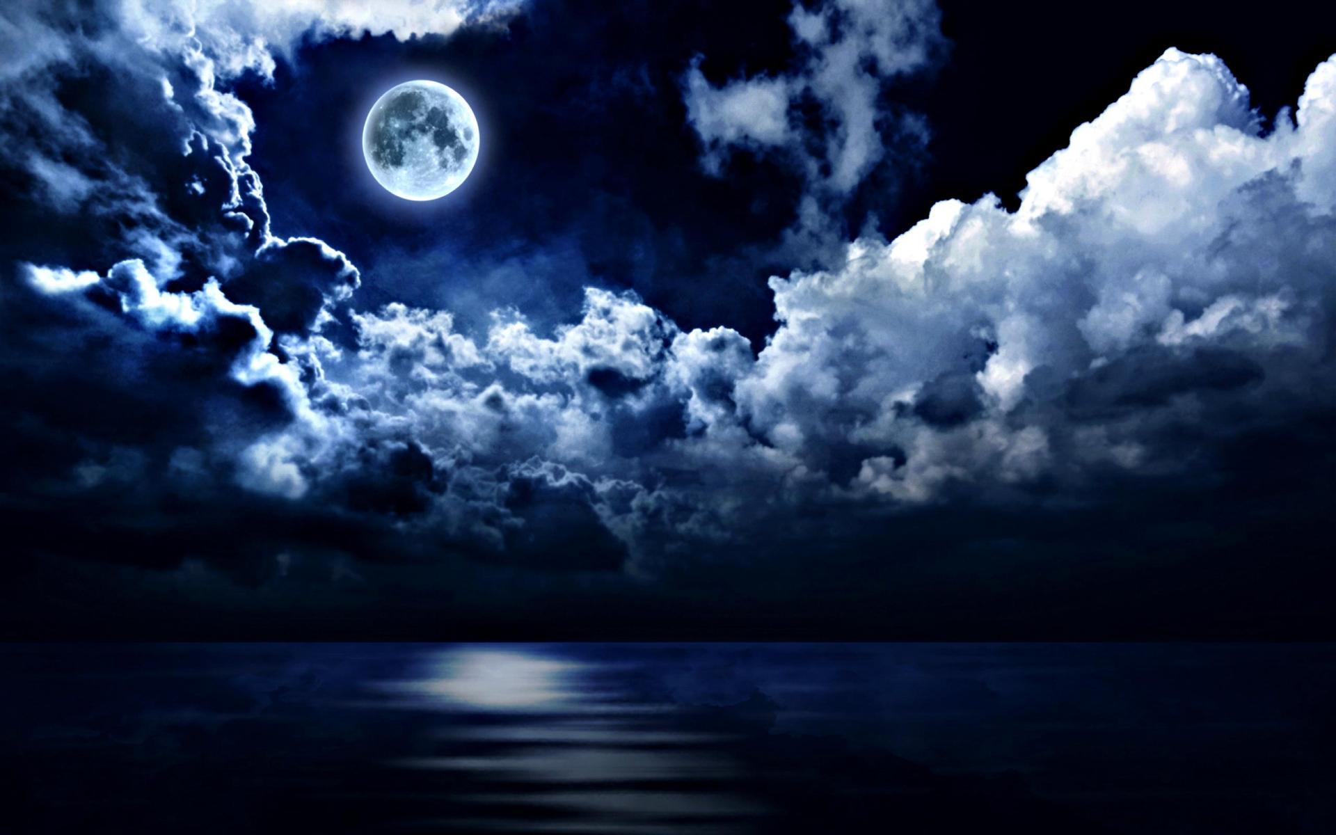 Free Moonlight Nature Wallpaper For iPhone at Landscape Monodomo