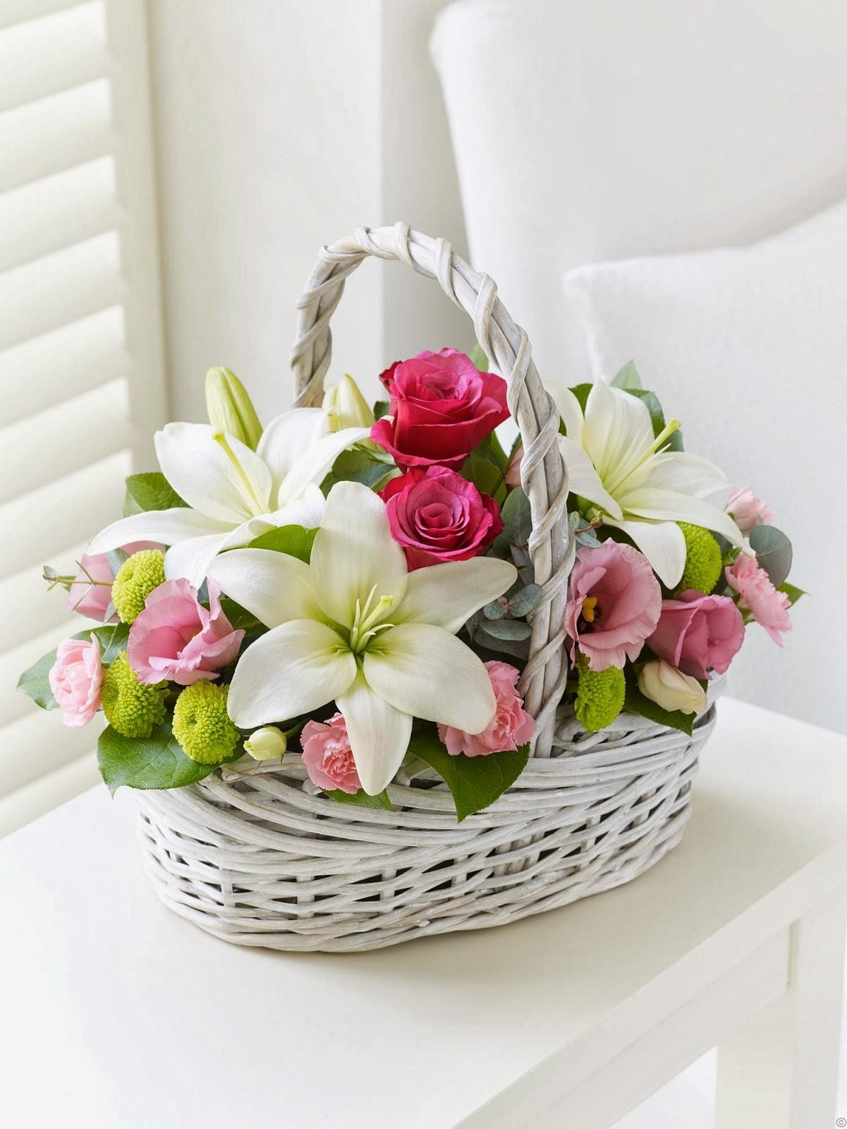Unique Wallpaper: Flowers Baskets HD Wallpaper Free Download