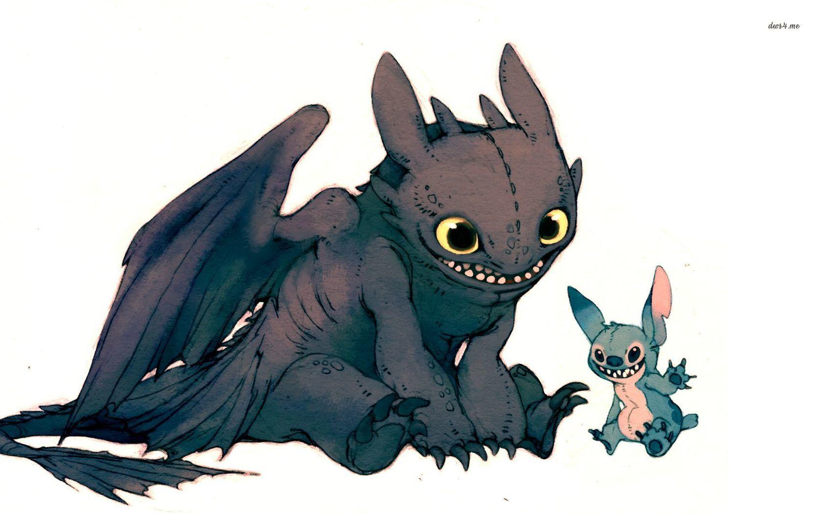 Toothless and Stich wallpaper wallpaper