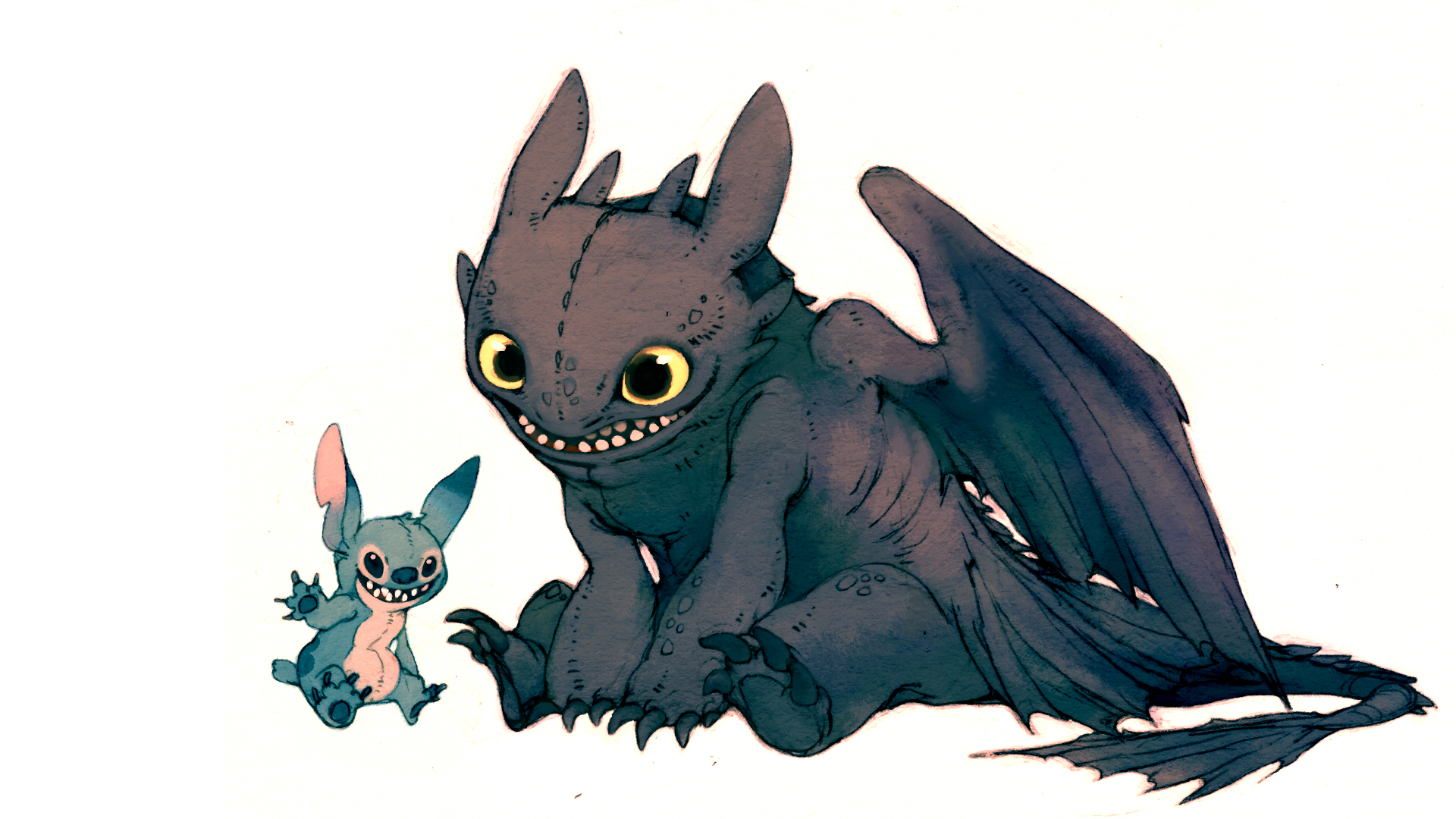 cartoons, toothless, How to Train Your Dragon, stitch, Lilo