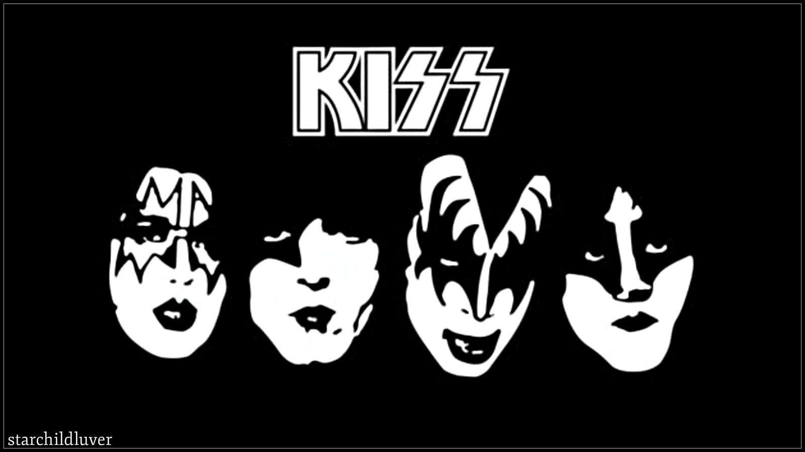 kiss logo. KISS KISS Paul, Ace, Gene and Eric Carr. Kiss music
