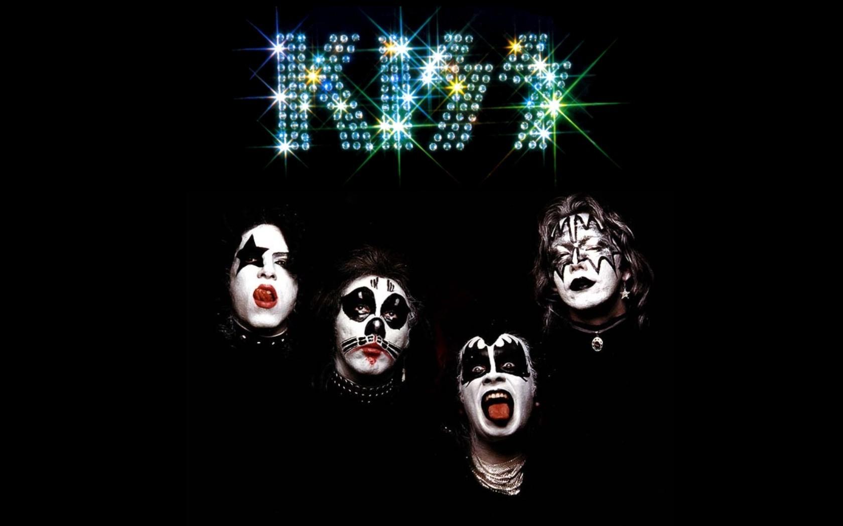 black, dark, music bands, black background, Kiss music band, Gene