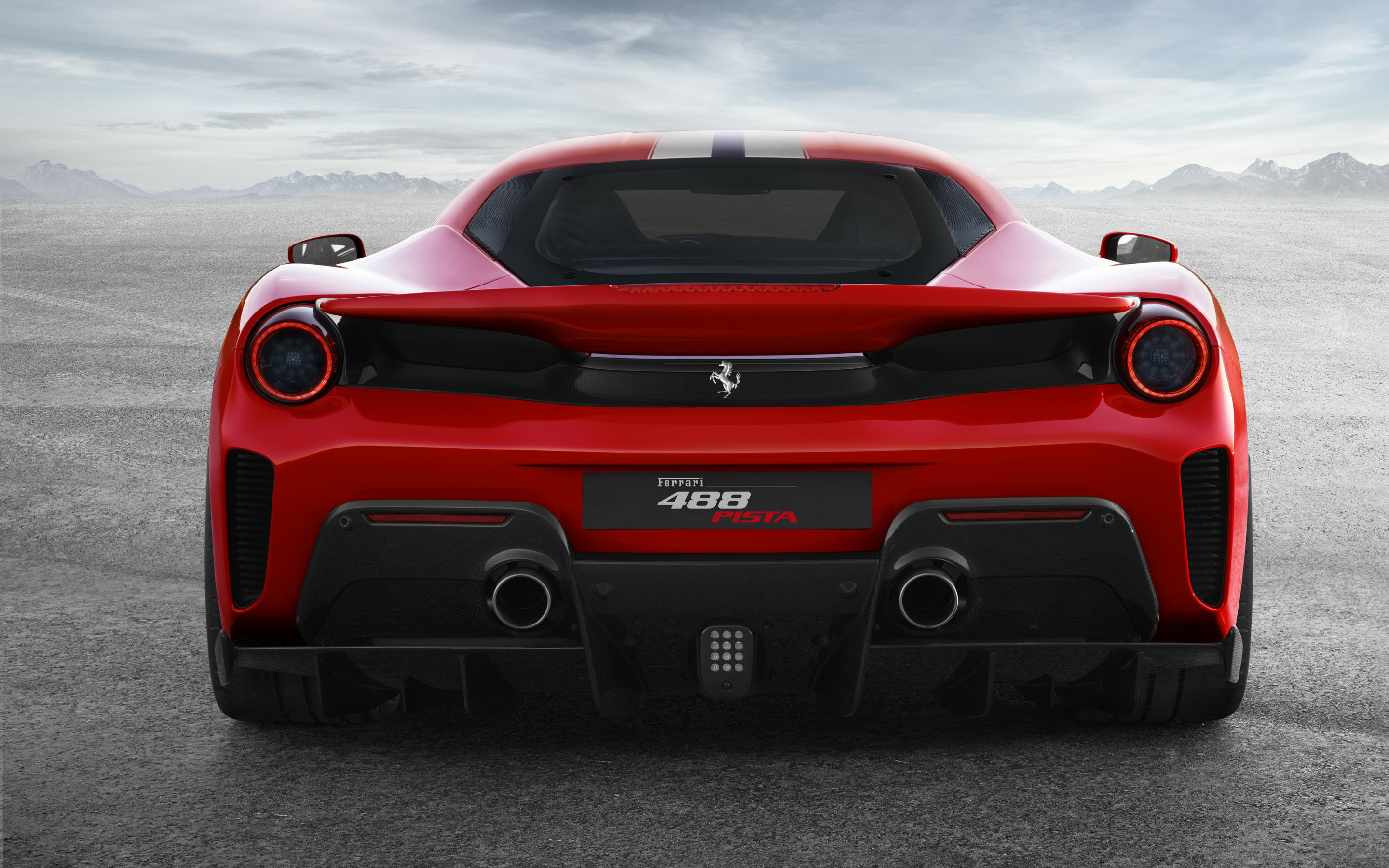 Ferrari 488 Pista Rear View 4k Macbook Pro Retina HD 4k