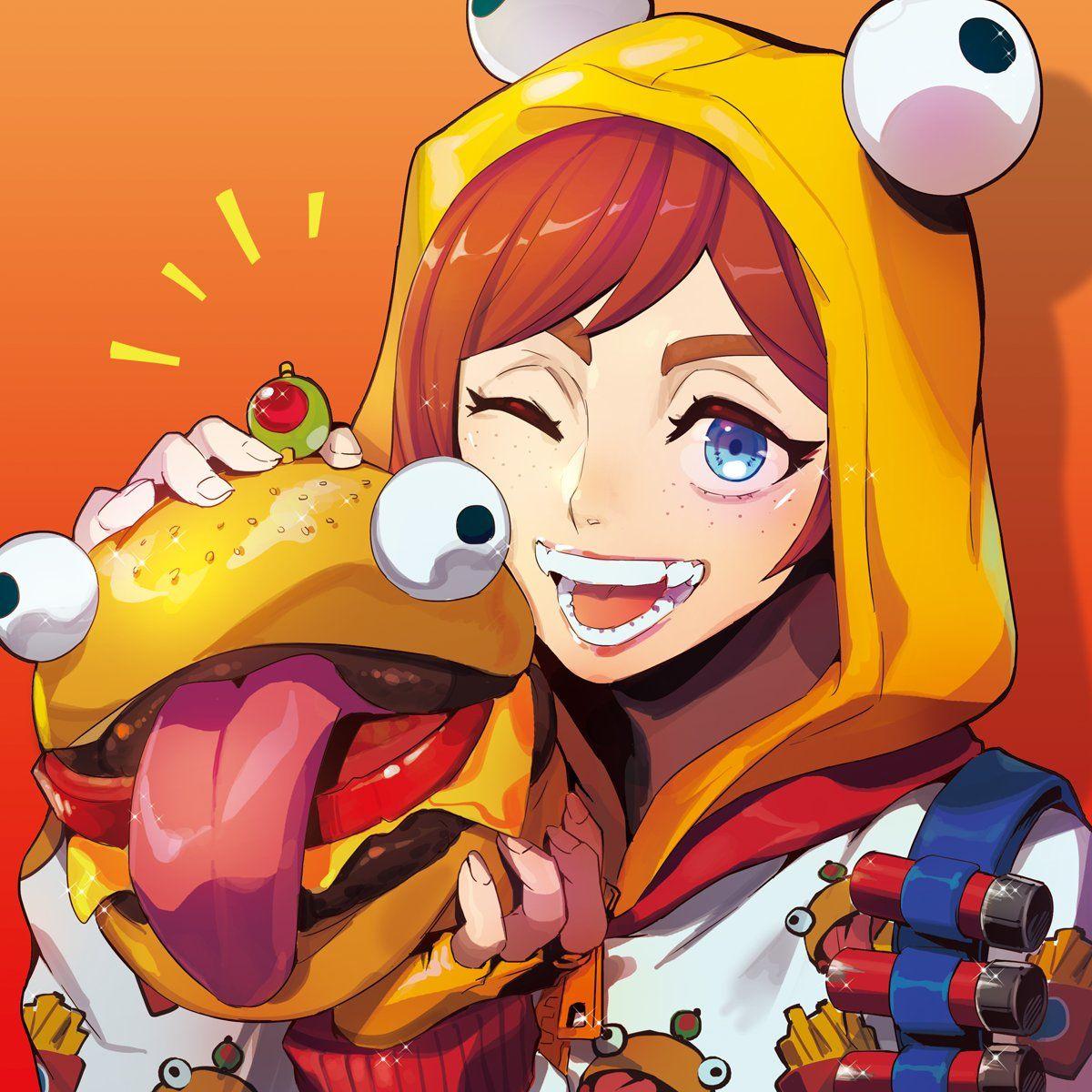 If a girl durr burger was in fortnite I think. Game art, Game