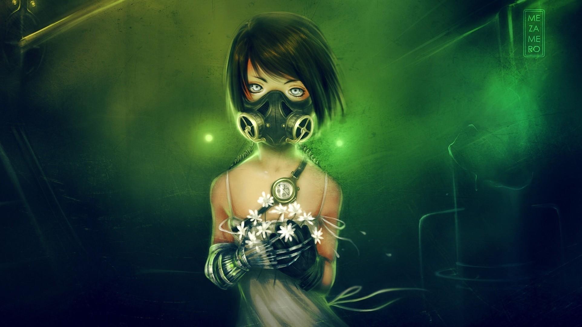 gas masks, Masks, Gasmasks, Gothic, Cyberpunk, Emo, Flowers, Style