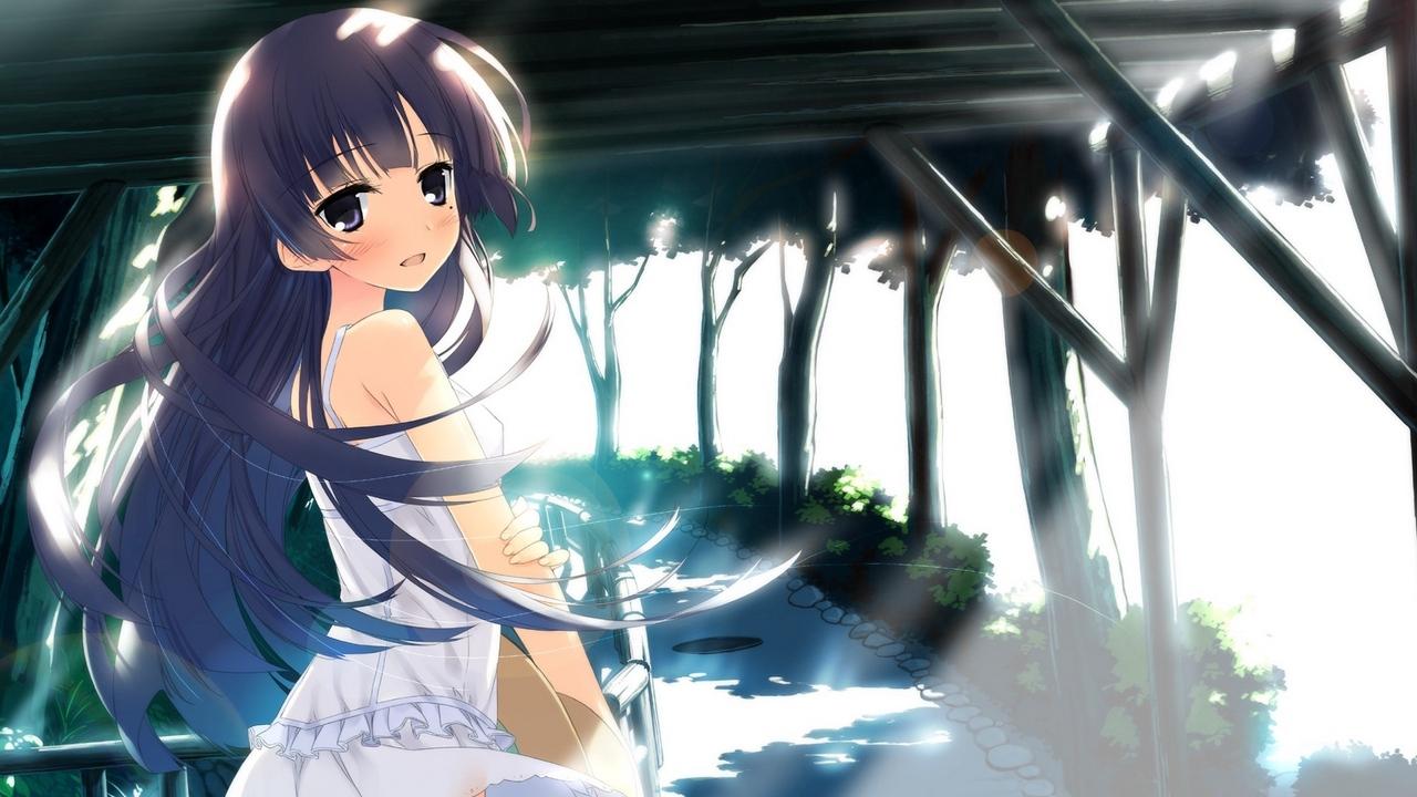 Download wallpaper 1280x720 anime girl, tender, cool, summer HD