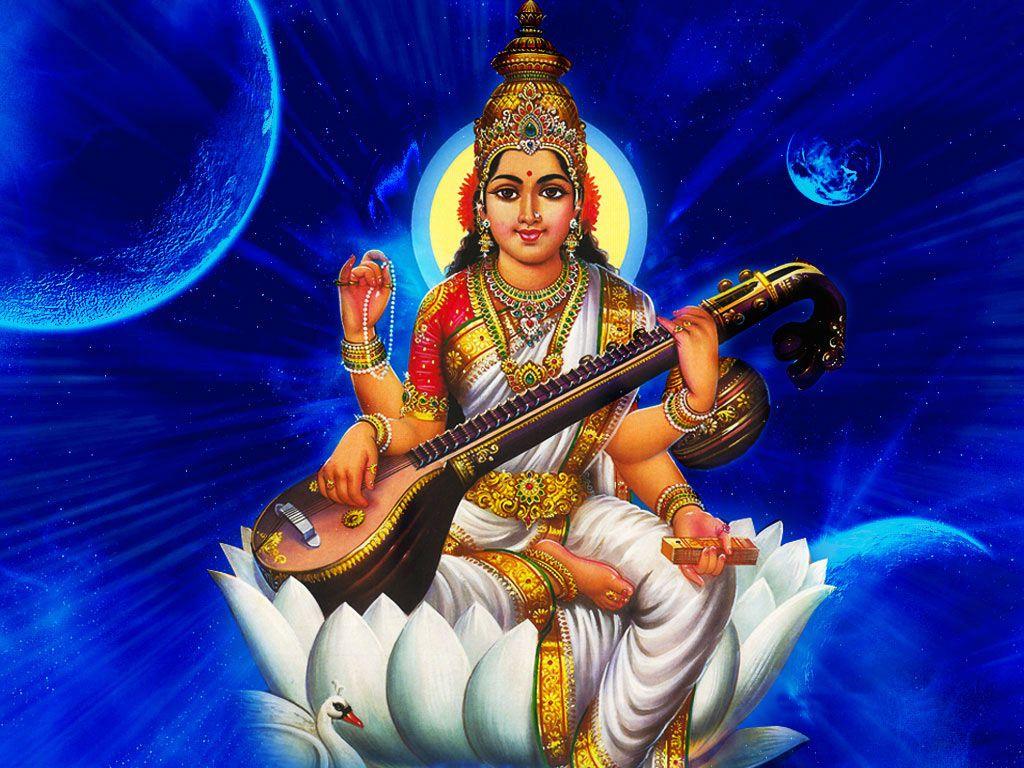 Goddess Saraswati wallpaper for desktop and full size HD Maa