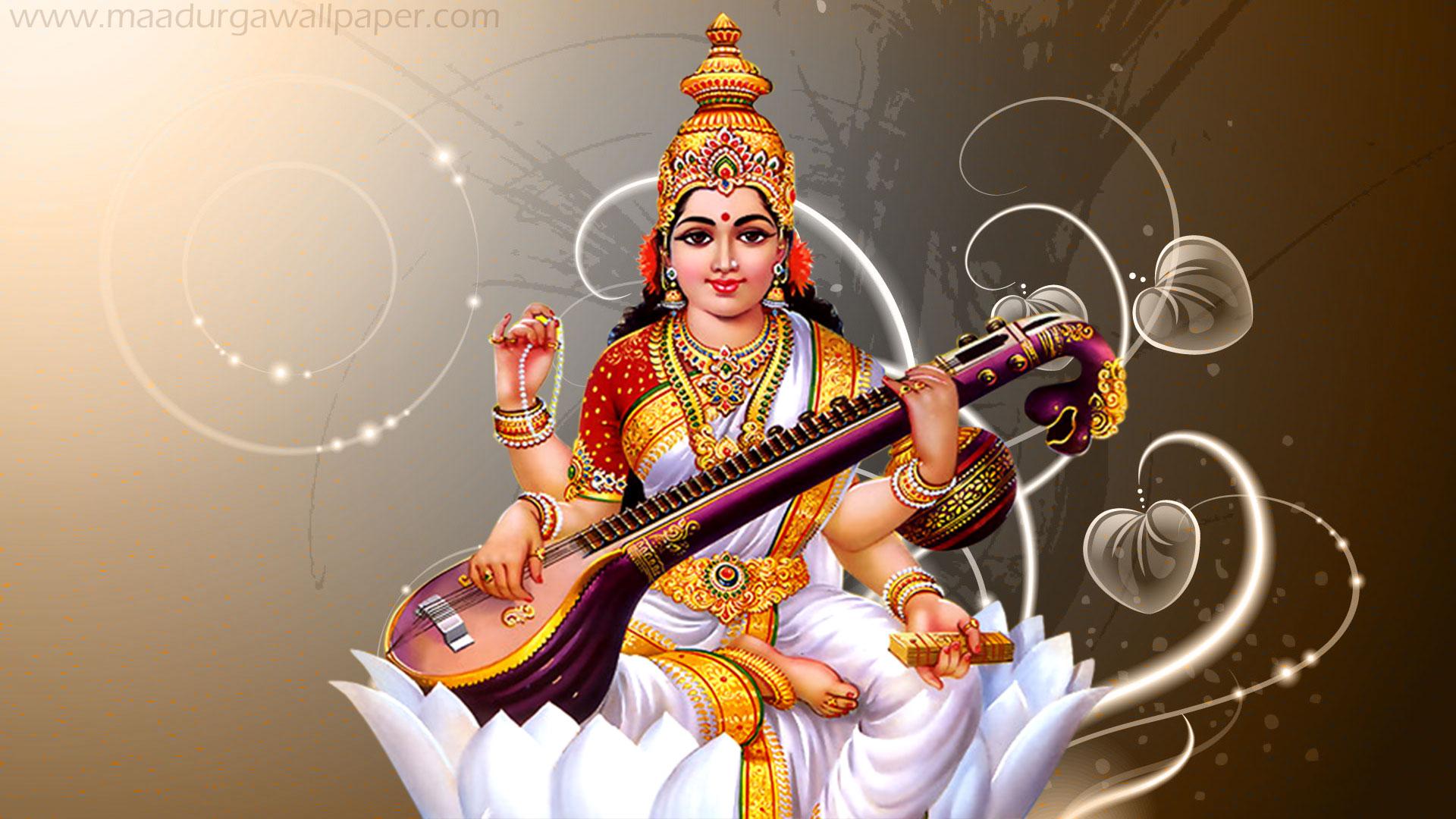 Goddess Saraswati HD Wallpaper, Picture
