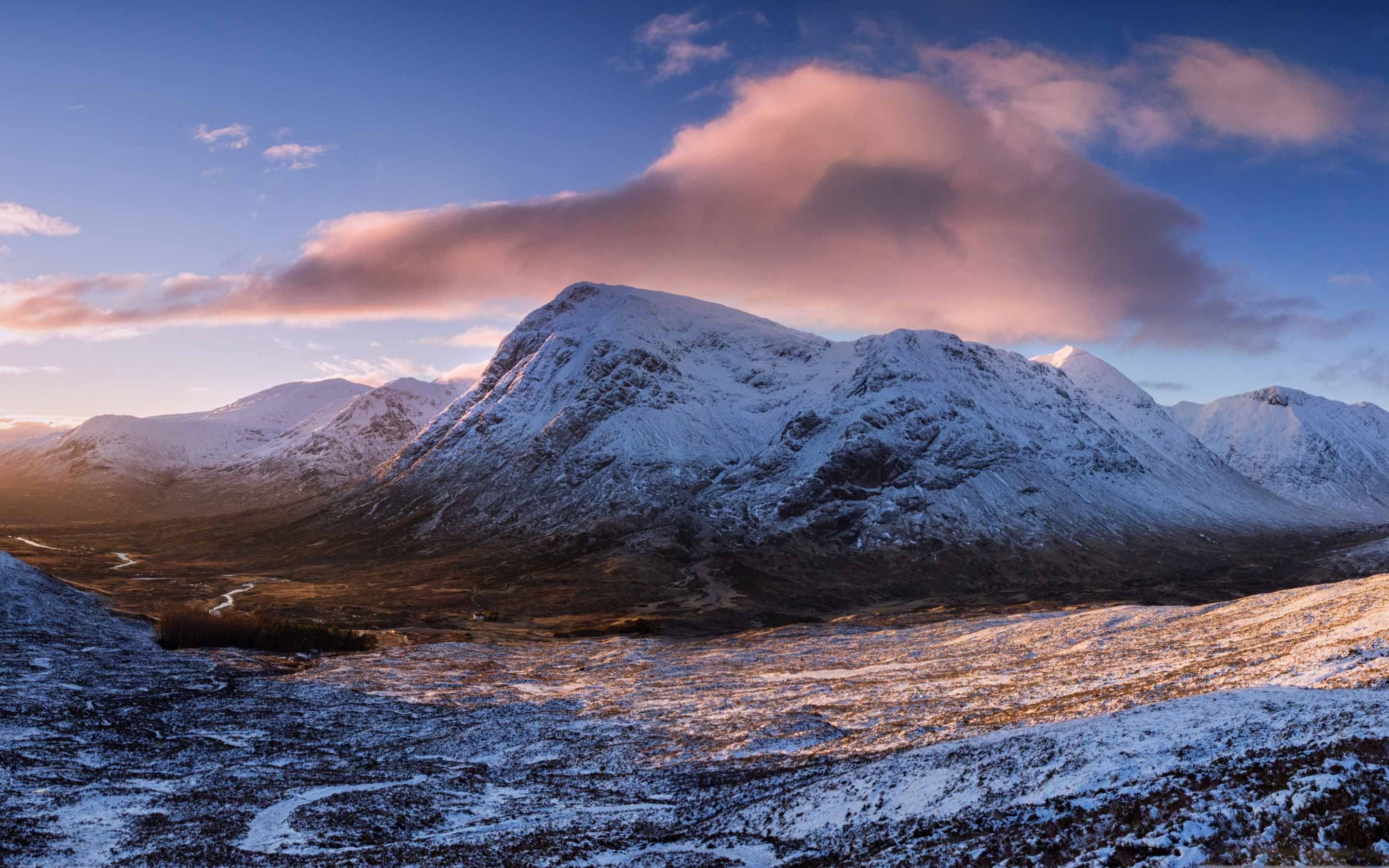 Winter Dawn Glencoe Scotland Mac Wallpaper Download