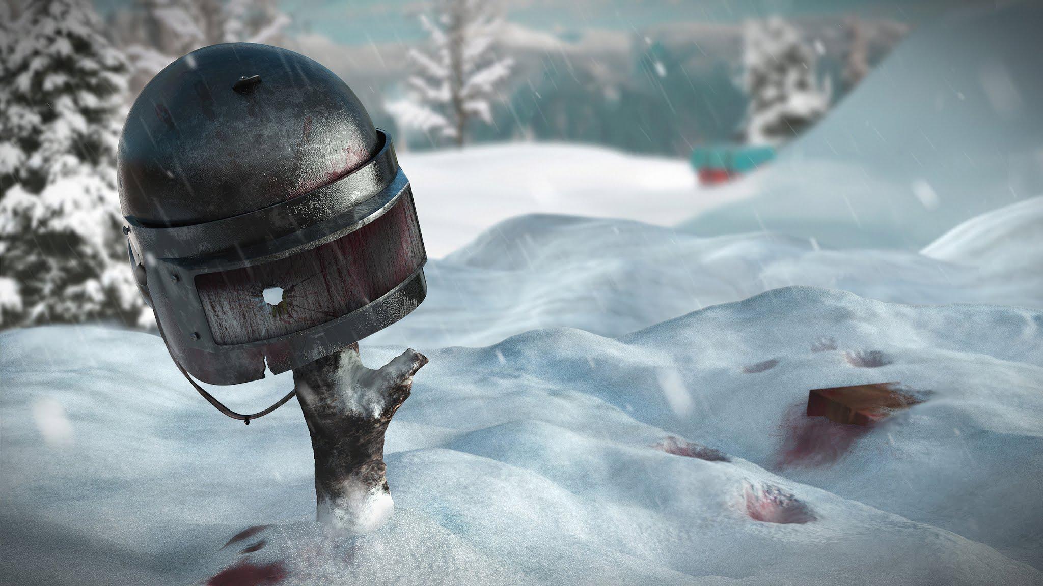 Winter Pubg Helmet Wallpaper