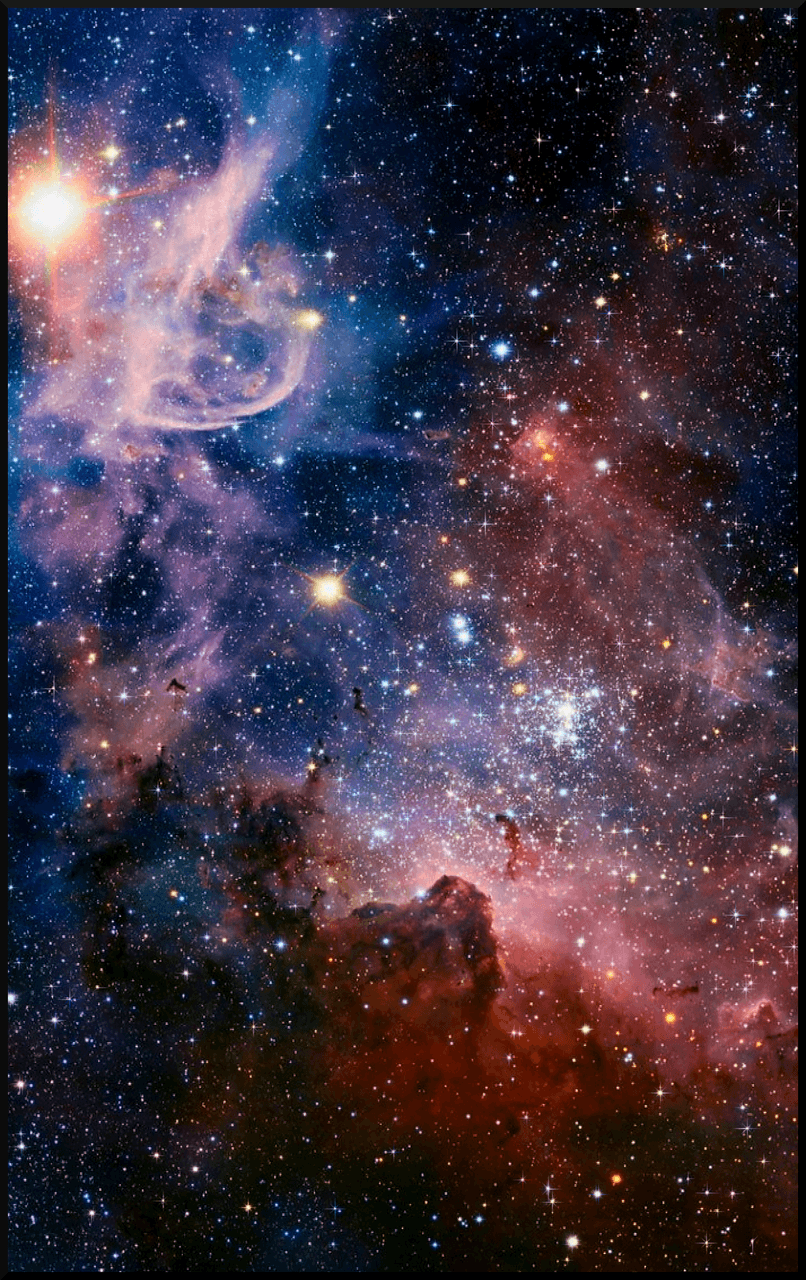 Carina Nebula mobile phone wallpaper 1200x1920
