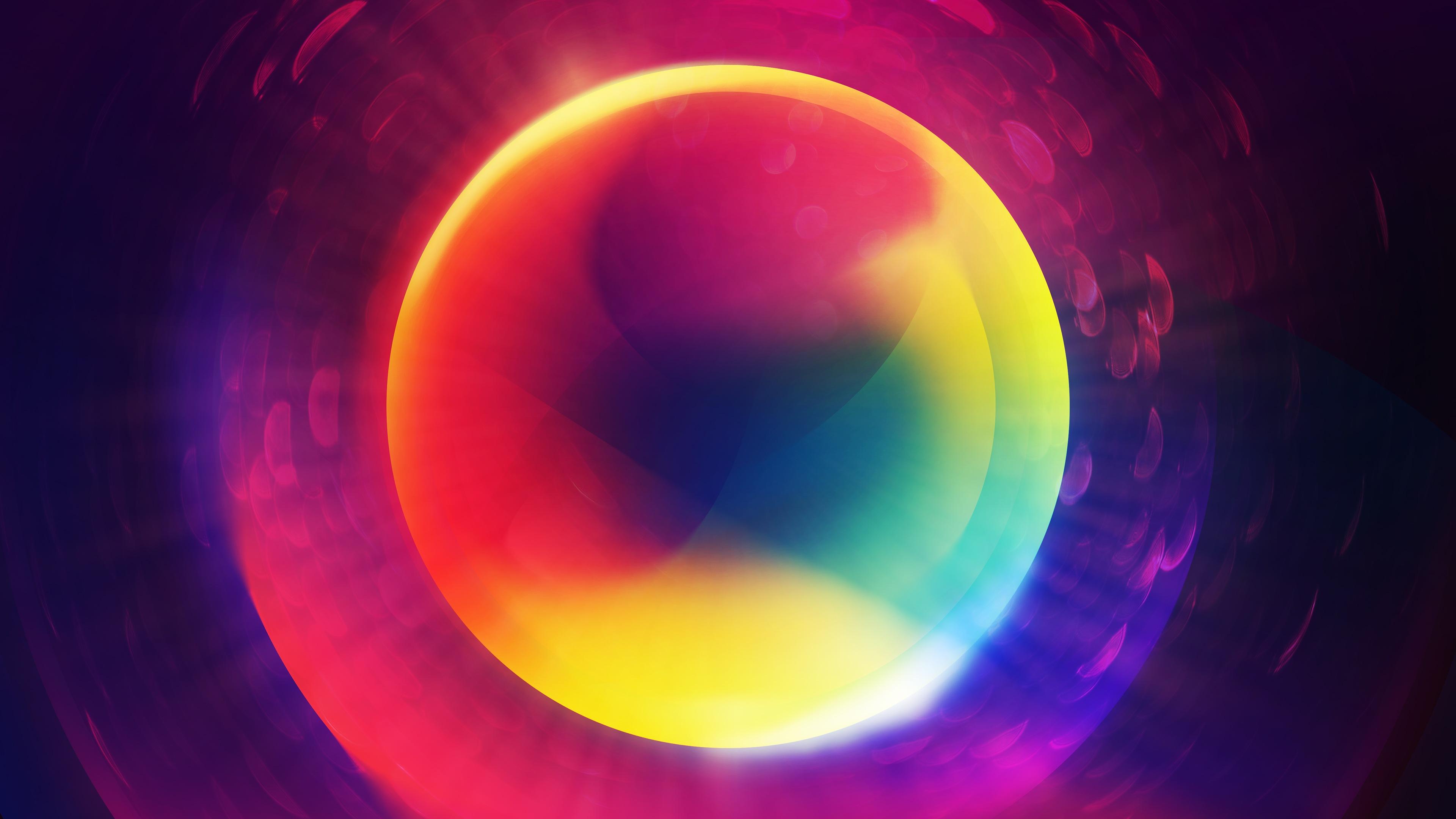 Colorful Glowing Orb 4K Ultra HD Desktop Wallpapers