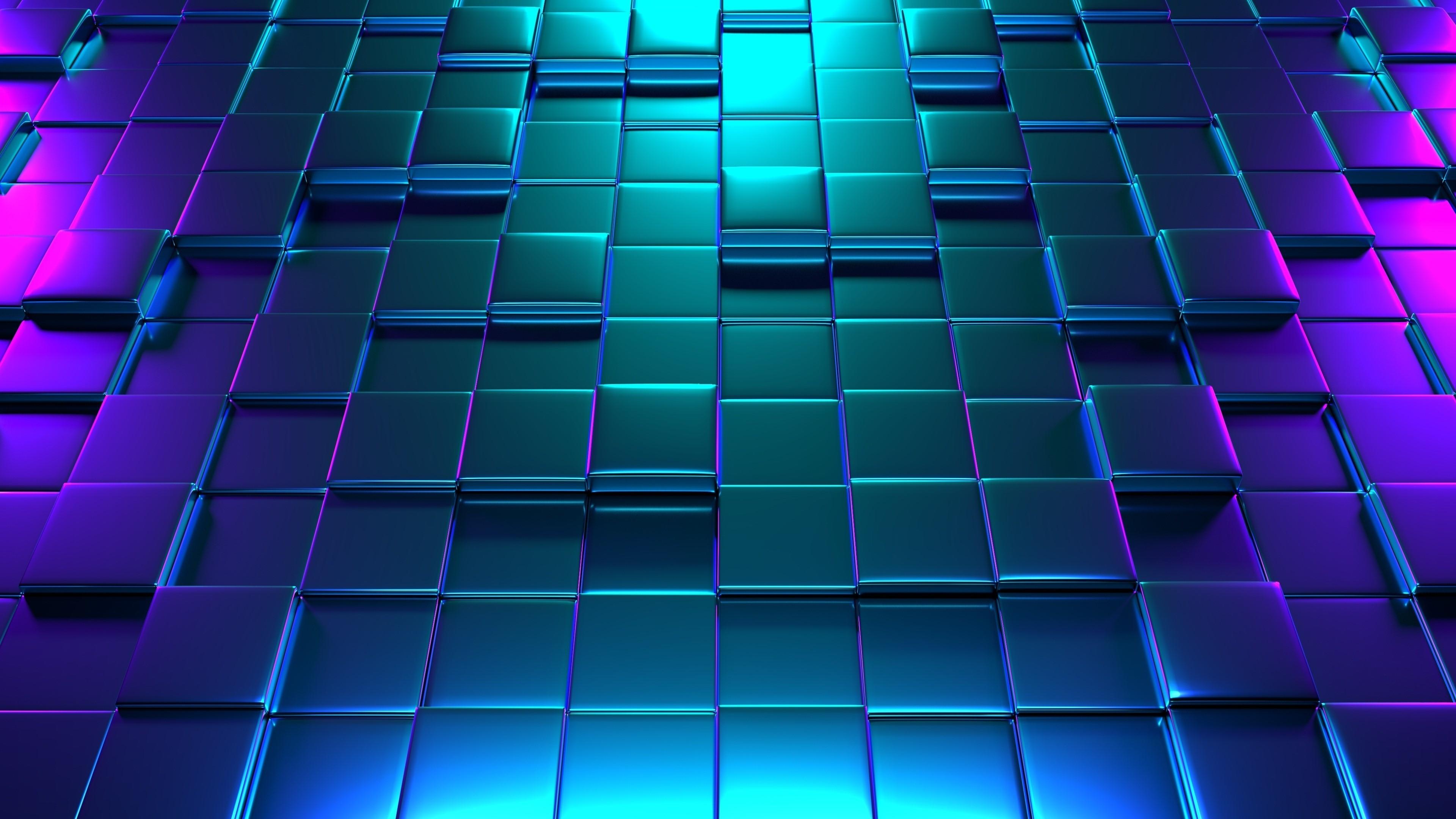 4K Wallpapers of 3D Colorful Cubes