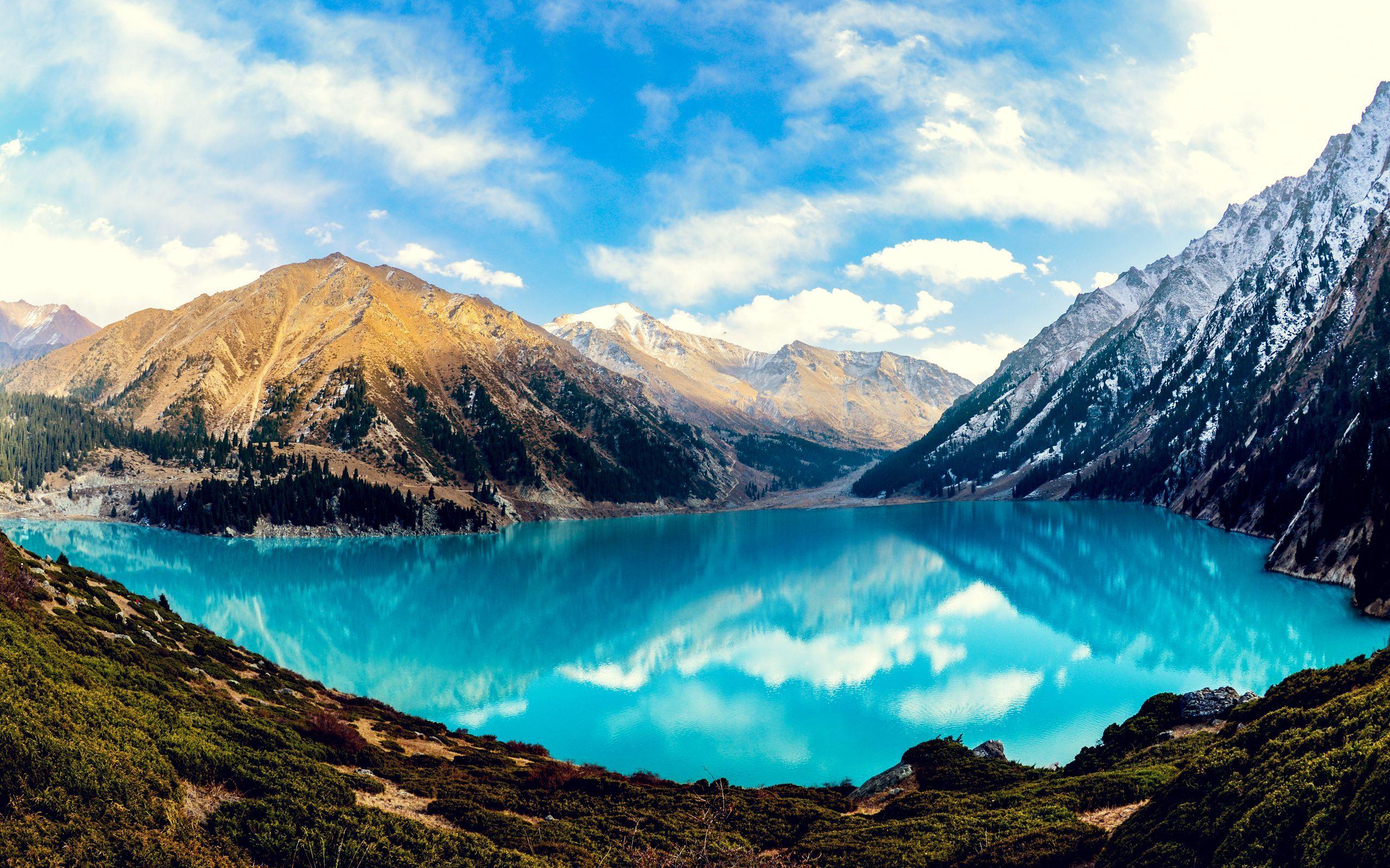 Big Almaty Lake Kazakhstan [2560x1600]. Almaty, Kazakhstan travel, Lake