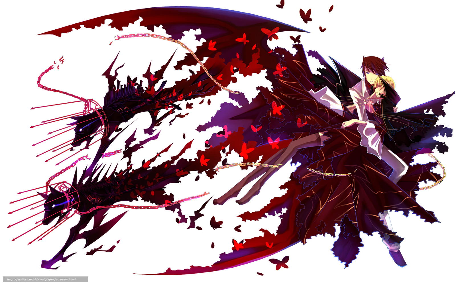 Download wallpaper anime, When Seagulls Cry, girl, guy free