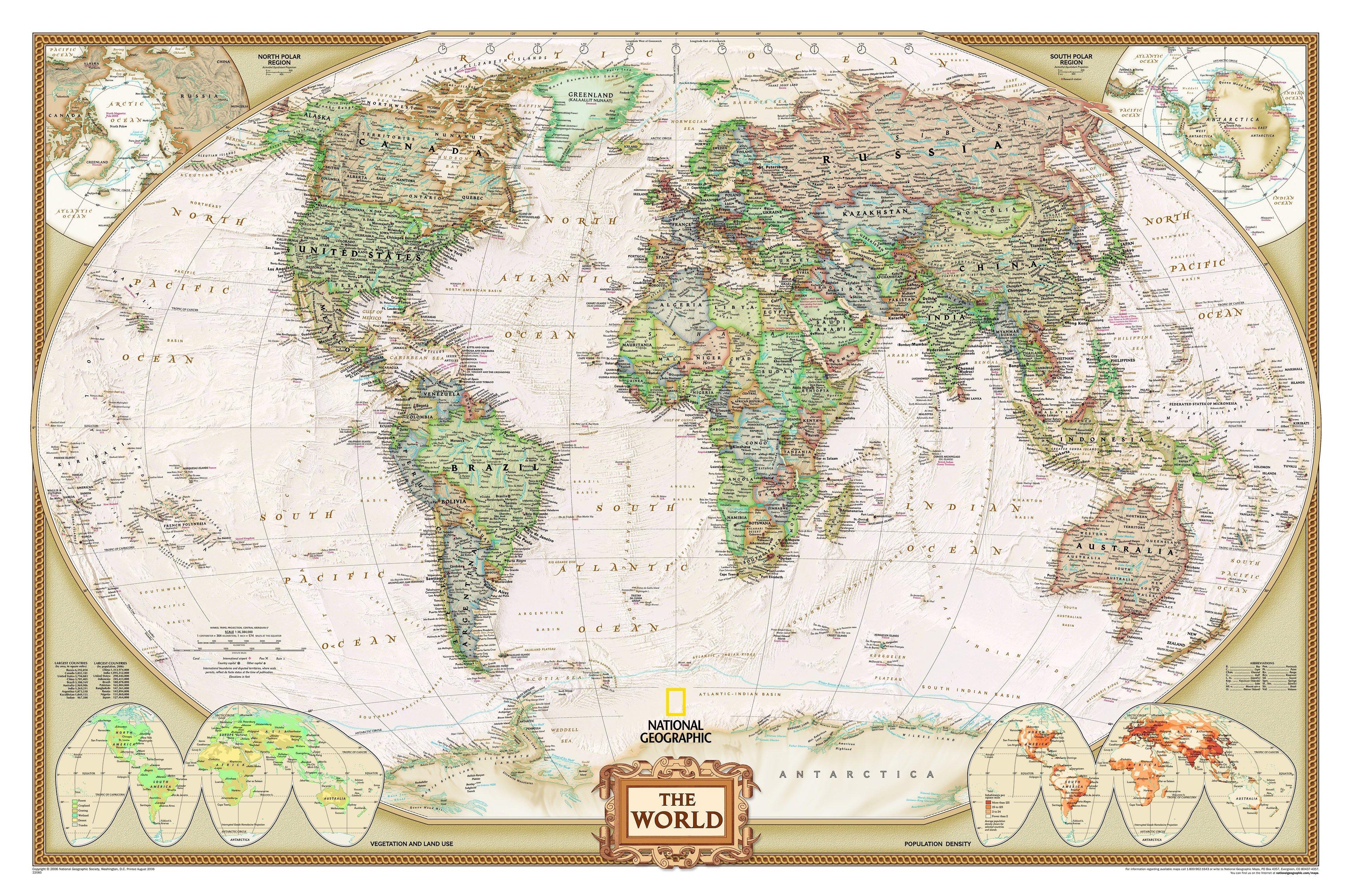 vintage world map