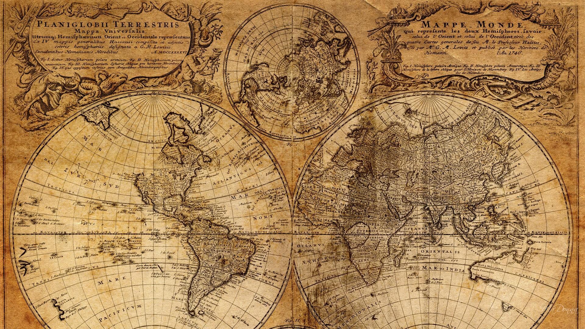 Old Map Wallpaper, Picture