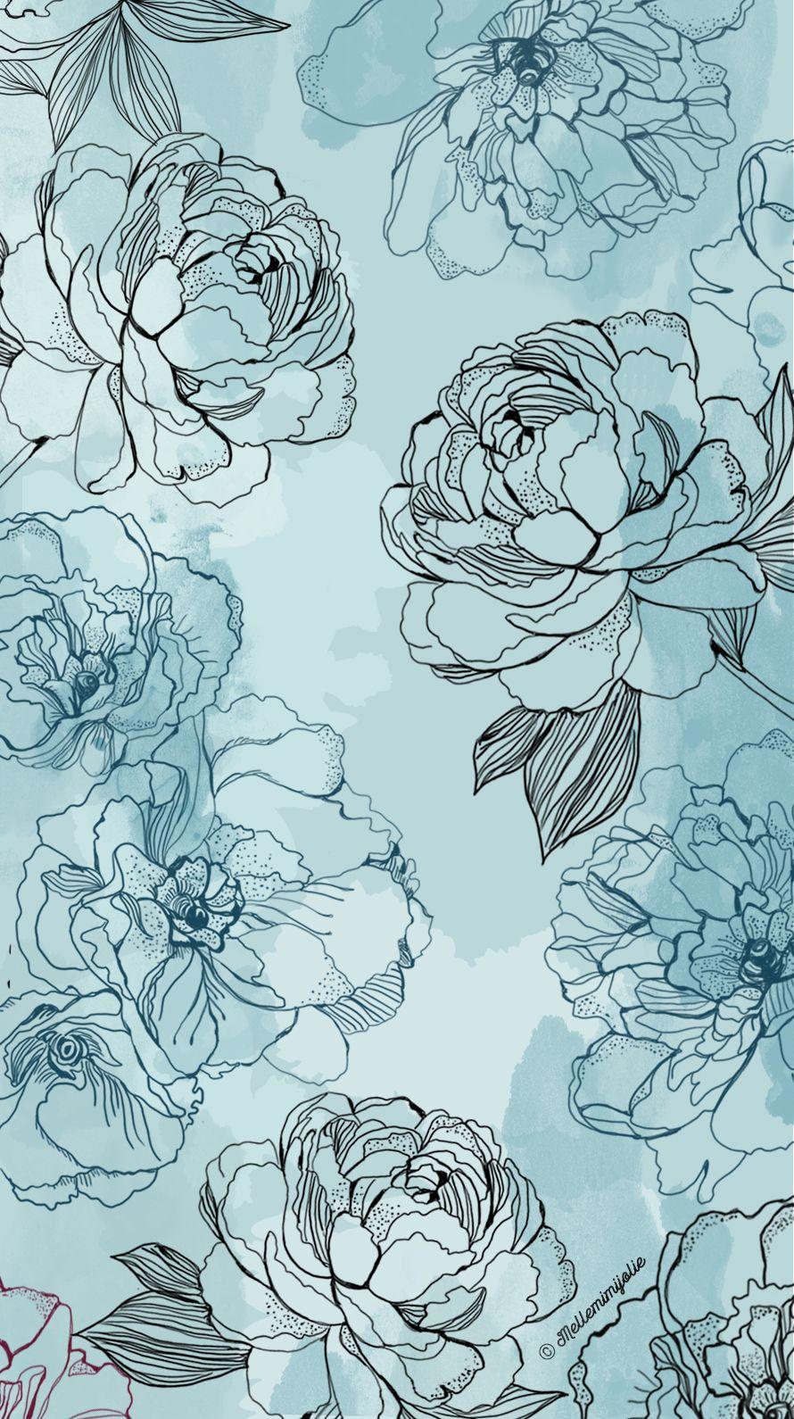 iPhone Wallpaper. Line art, Pattern, Illustration, Botany