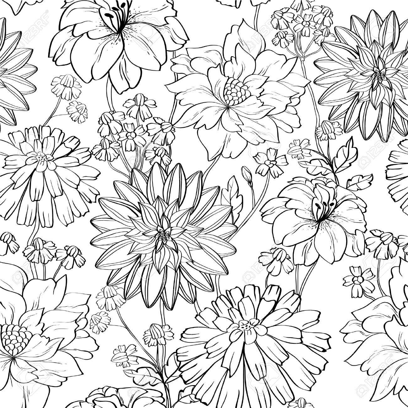 Flower Drawing Wallpapers Wallpaper Cave