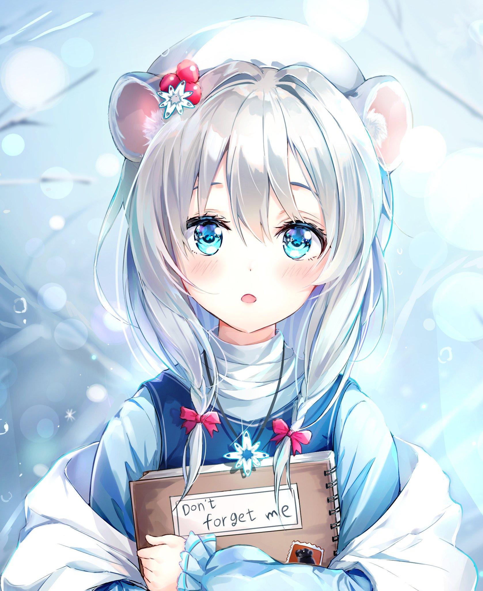 anime girl white hair blue eyes - Online Discount Shop for Electronics