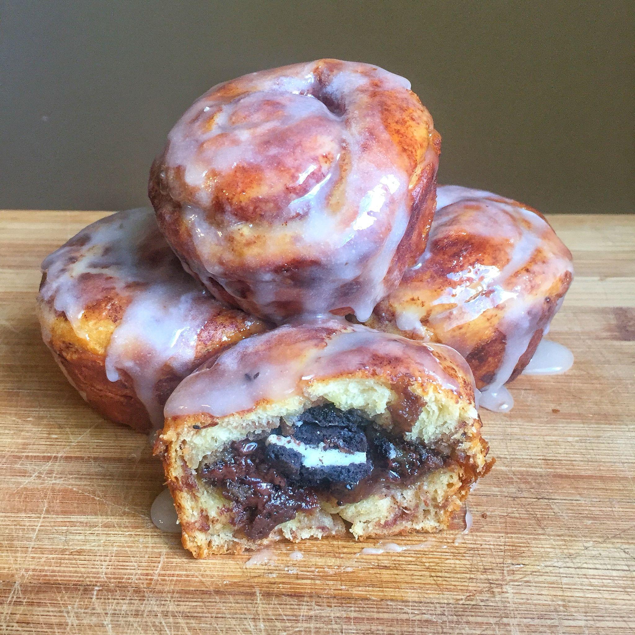 Oreo stuffed inside a cookie stuffed inside a cinnamon roll. OC