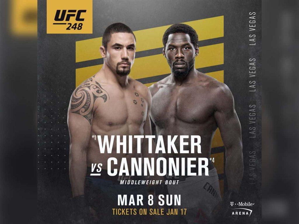 UFC Officially Announces Robert Whittaker vs Jared Cannonier