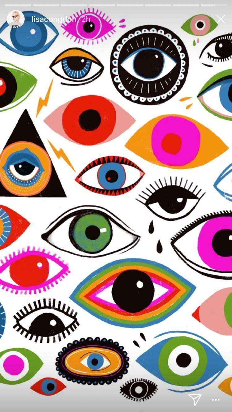 Eyes background wallpaper pattern. Eye illustration, Eyes