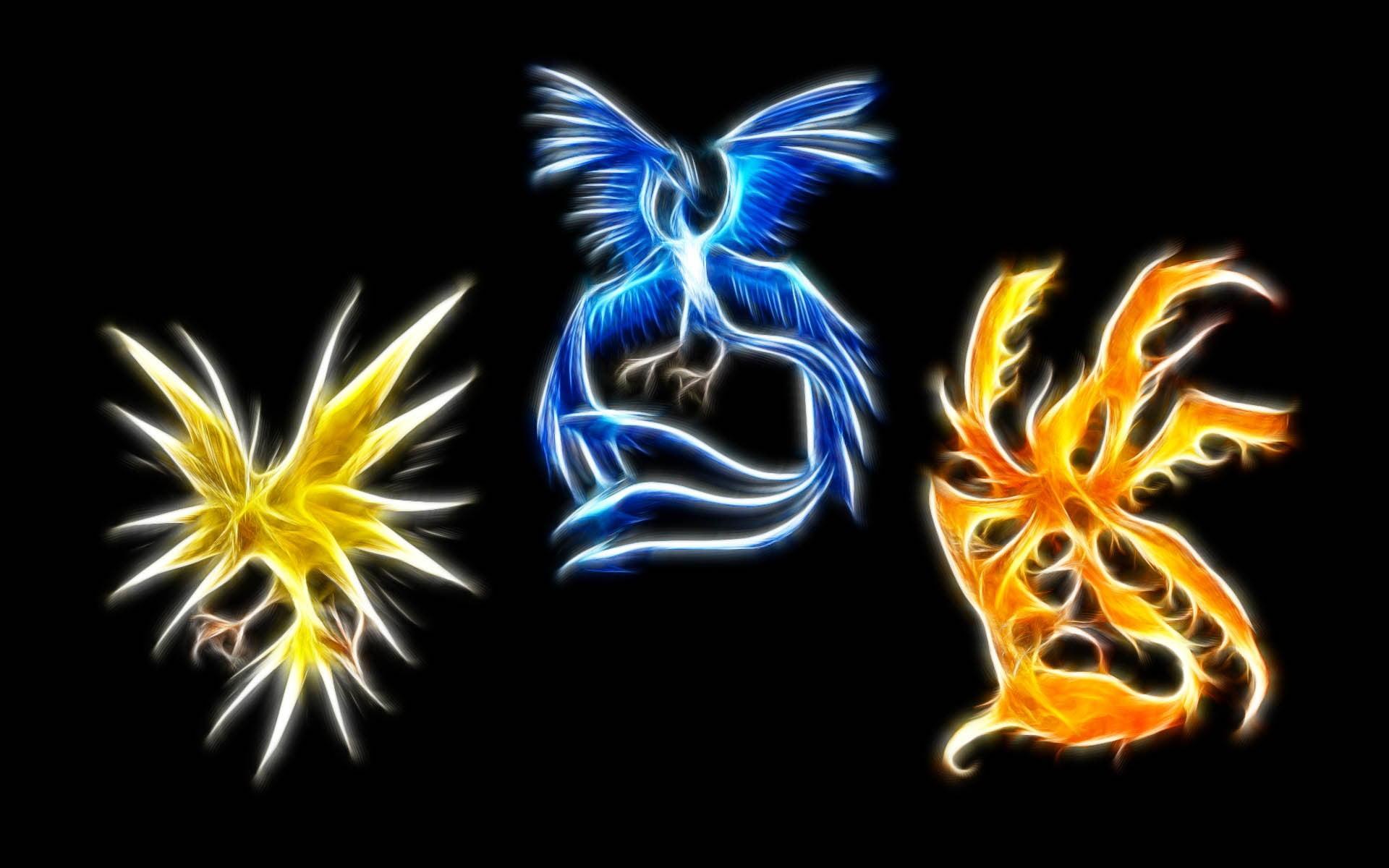 Pokemon Articuno, Zapdos, and Moltres illustration, Pokémon
