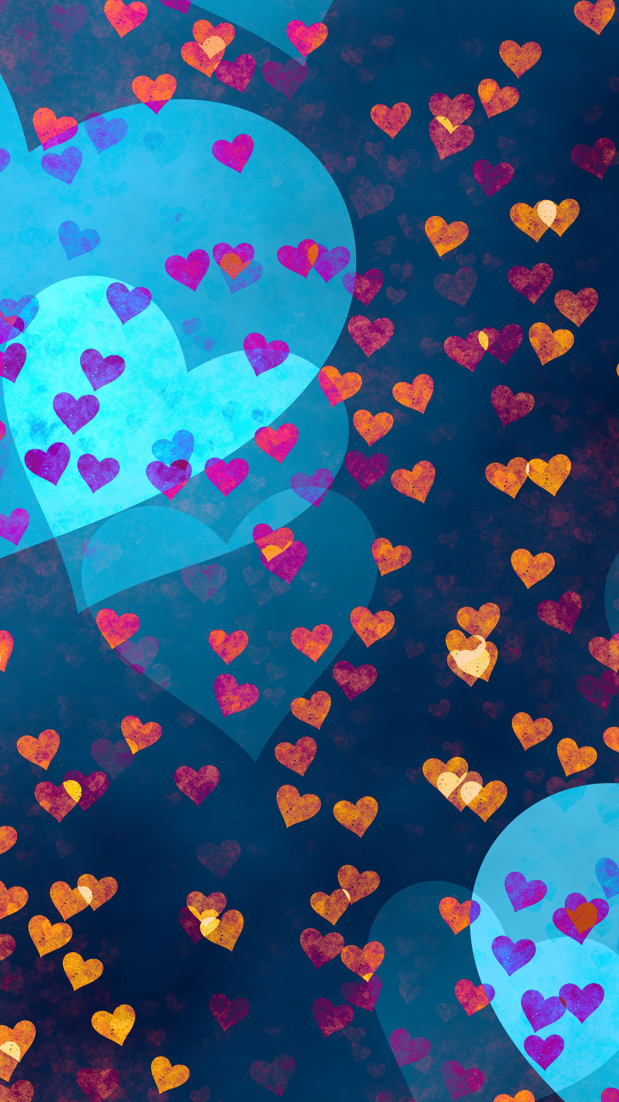 Love Hearts Pattern Free 4K Ultra HD Mobile Wallpaper