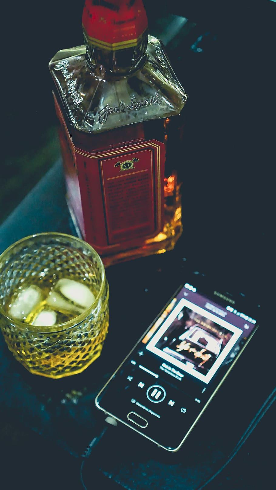 HD wallpaper: whiskey, bar, drink, spotify, sony, jack daniels