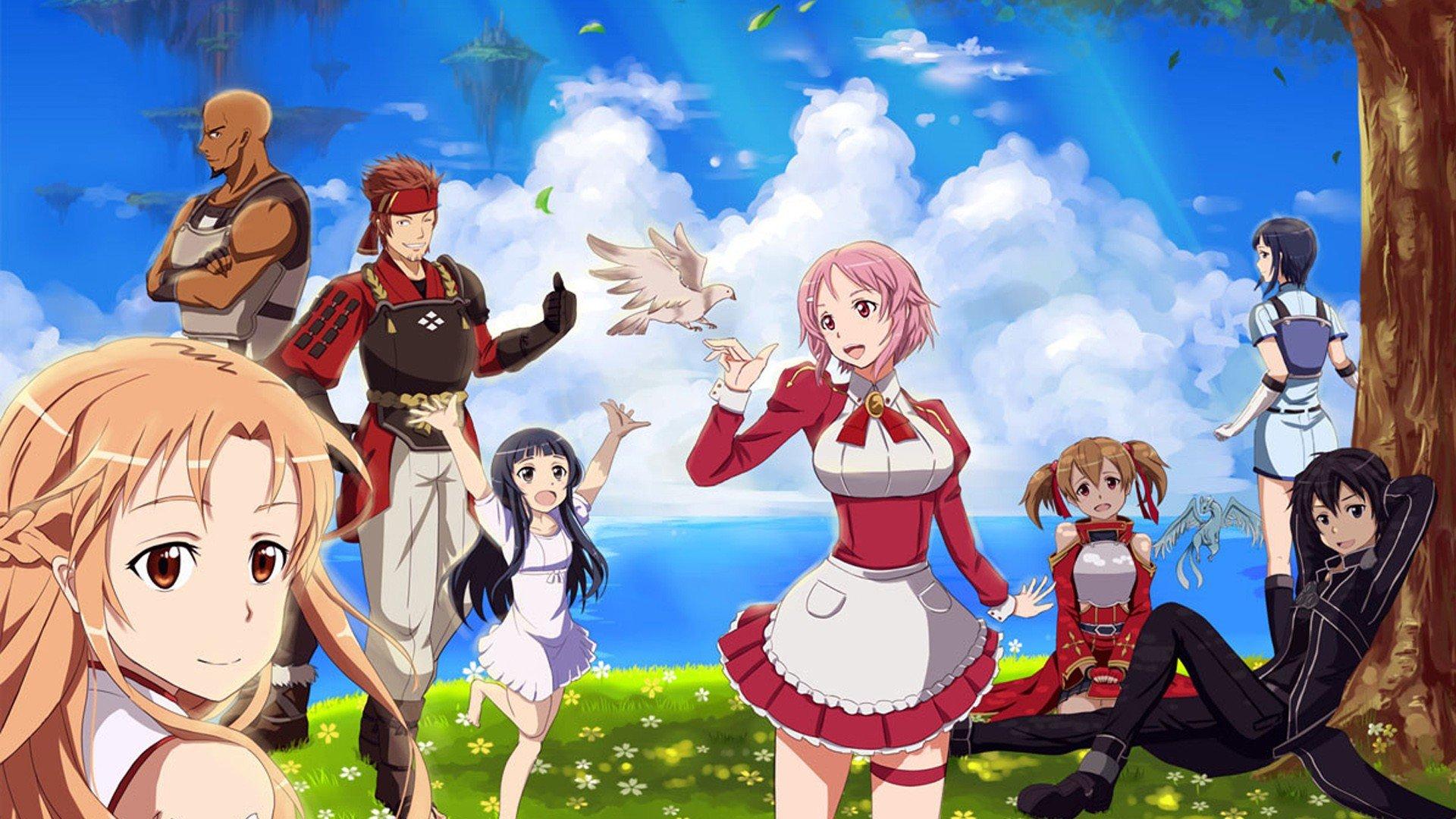 Anime Sword Art Online Yuuki Asuna Ayano Keiko Kirigaya Kazuto